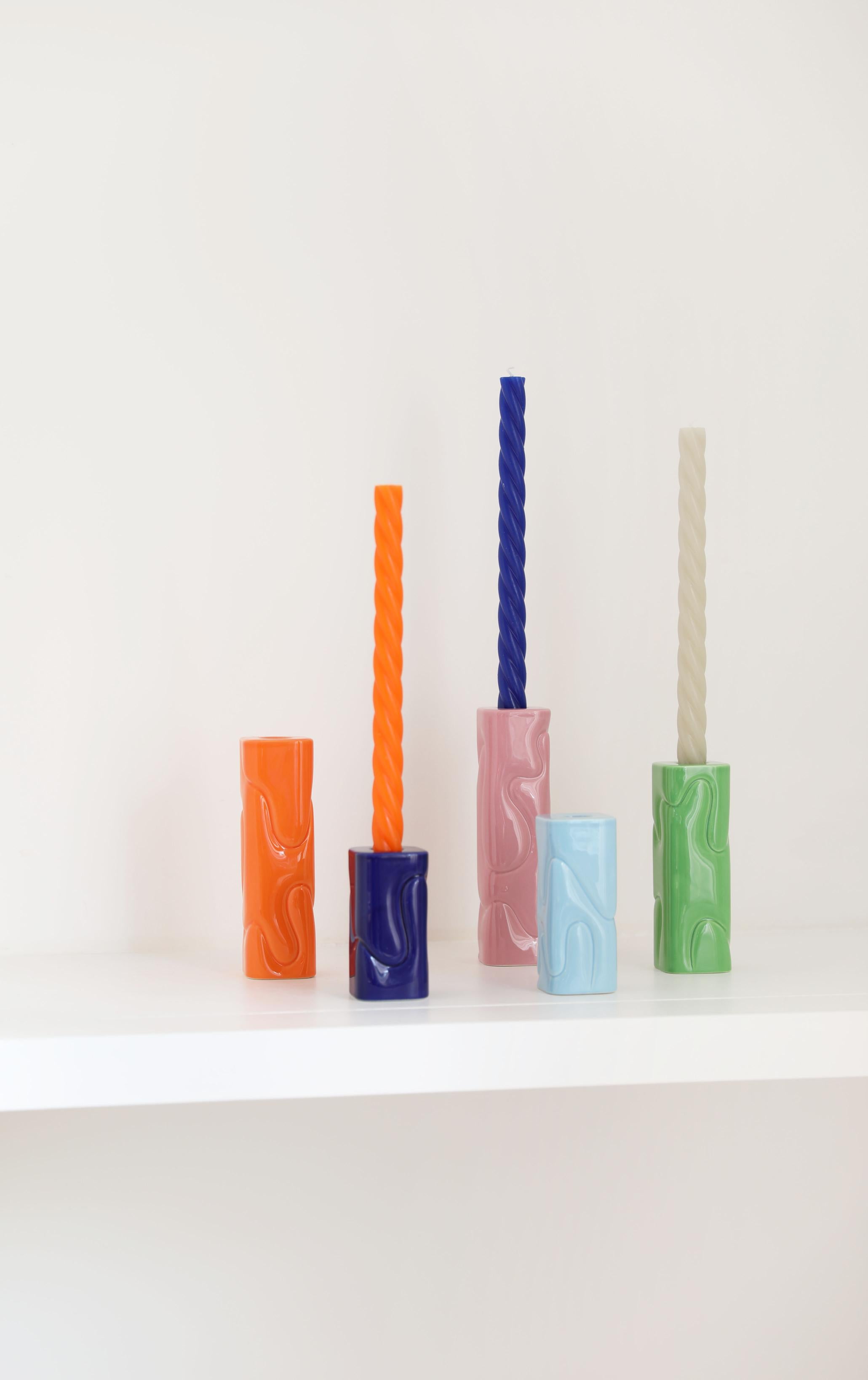 PUFFY Orange Candle Holder