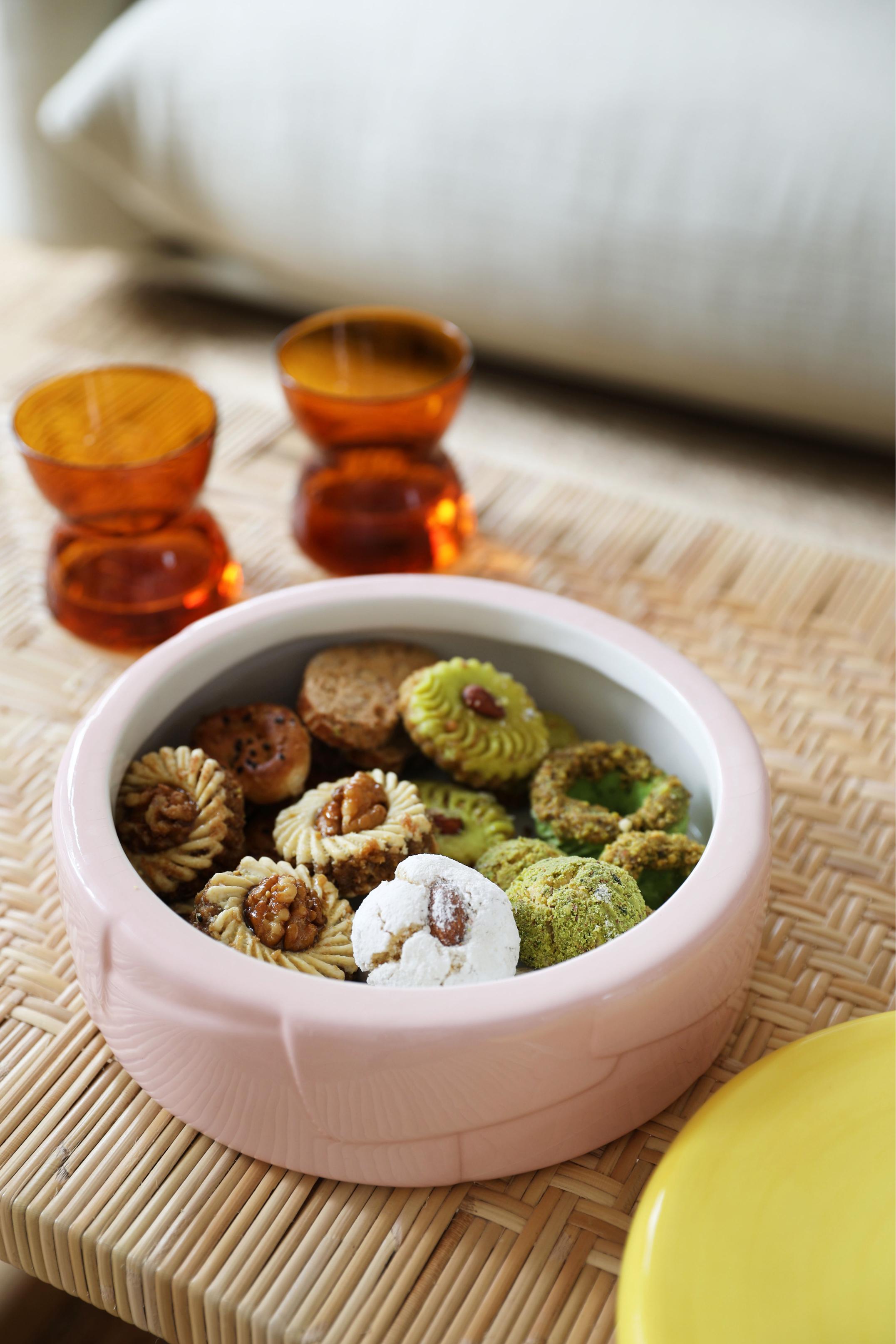 Pojemník FLAKE ružový so žltým viečkom