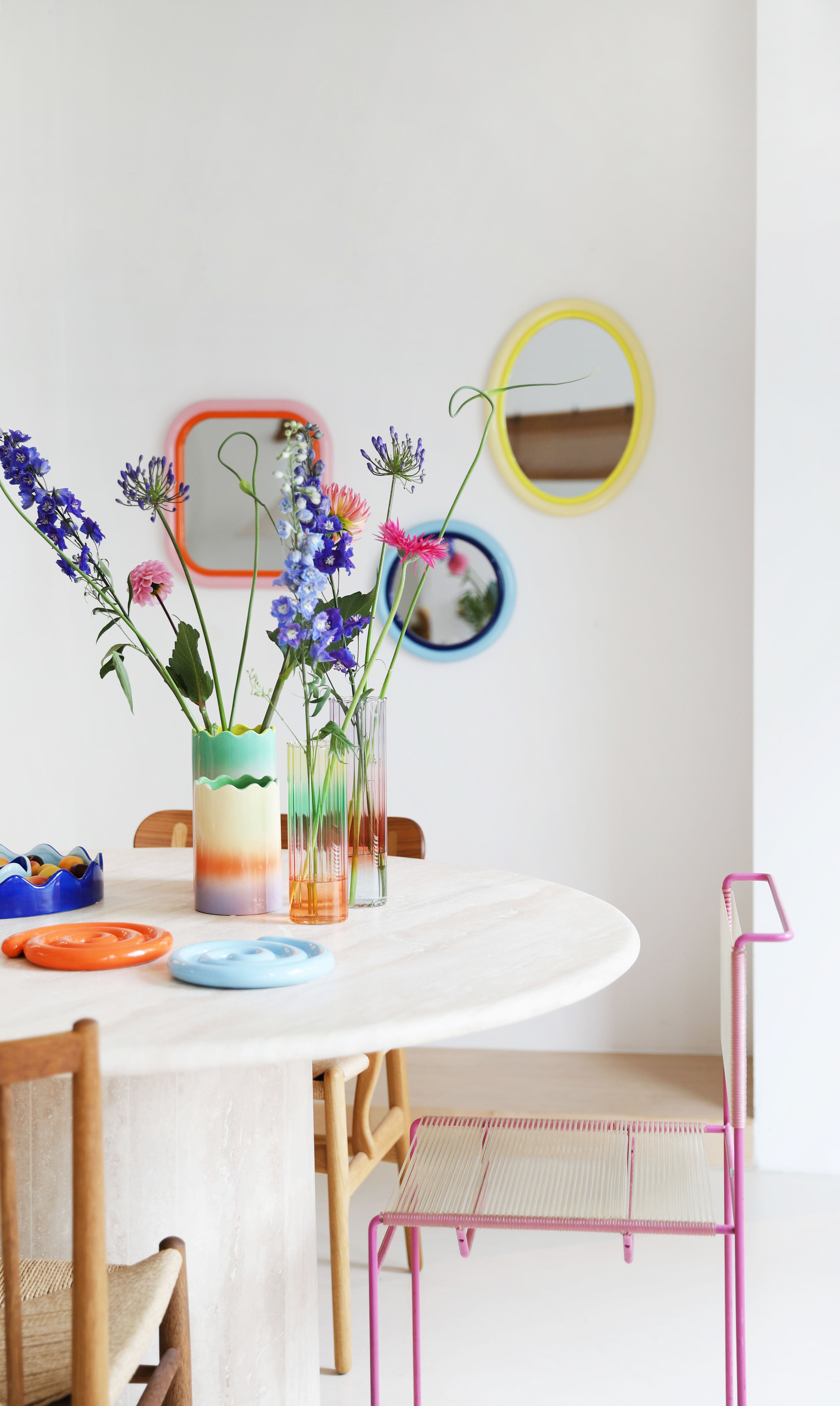 Váza FADE fialovo-oranžový gradient