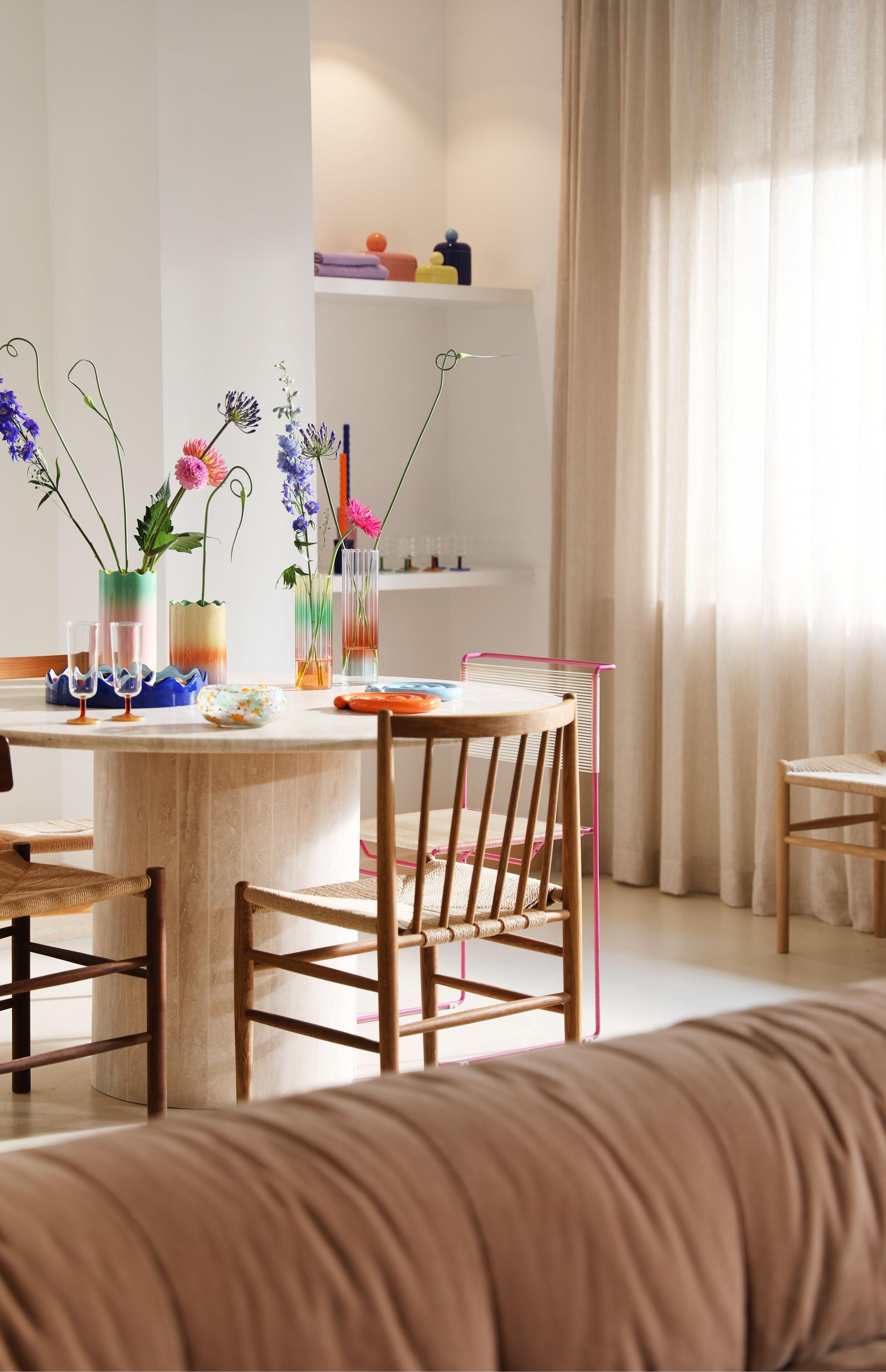 Váza FADE fialovo-oranžový gradient