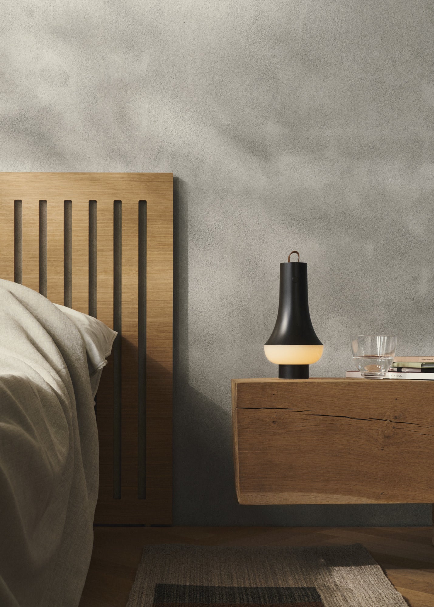 Prenosná lampa TOMOSHI tmavohnedá