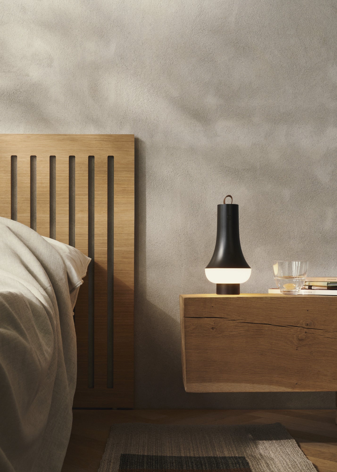 Prenosná lampa TOMOSHI tmavohnedá