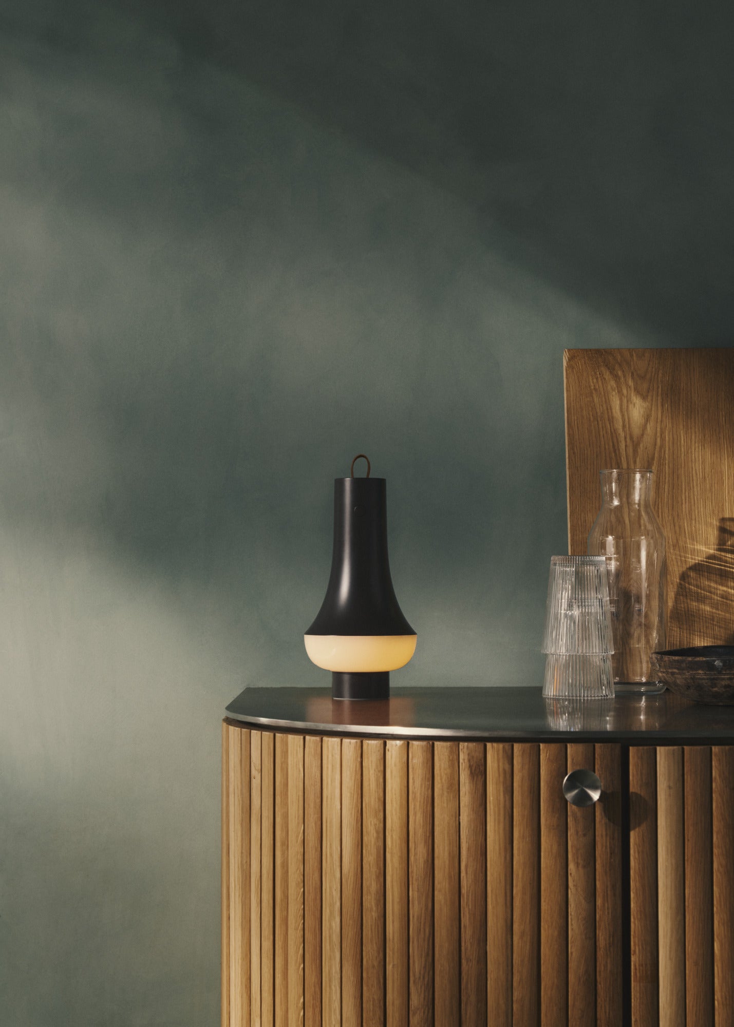 Prenosná lampa TOMOSHI tmavohnedá