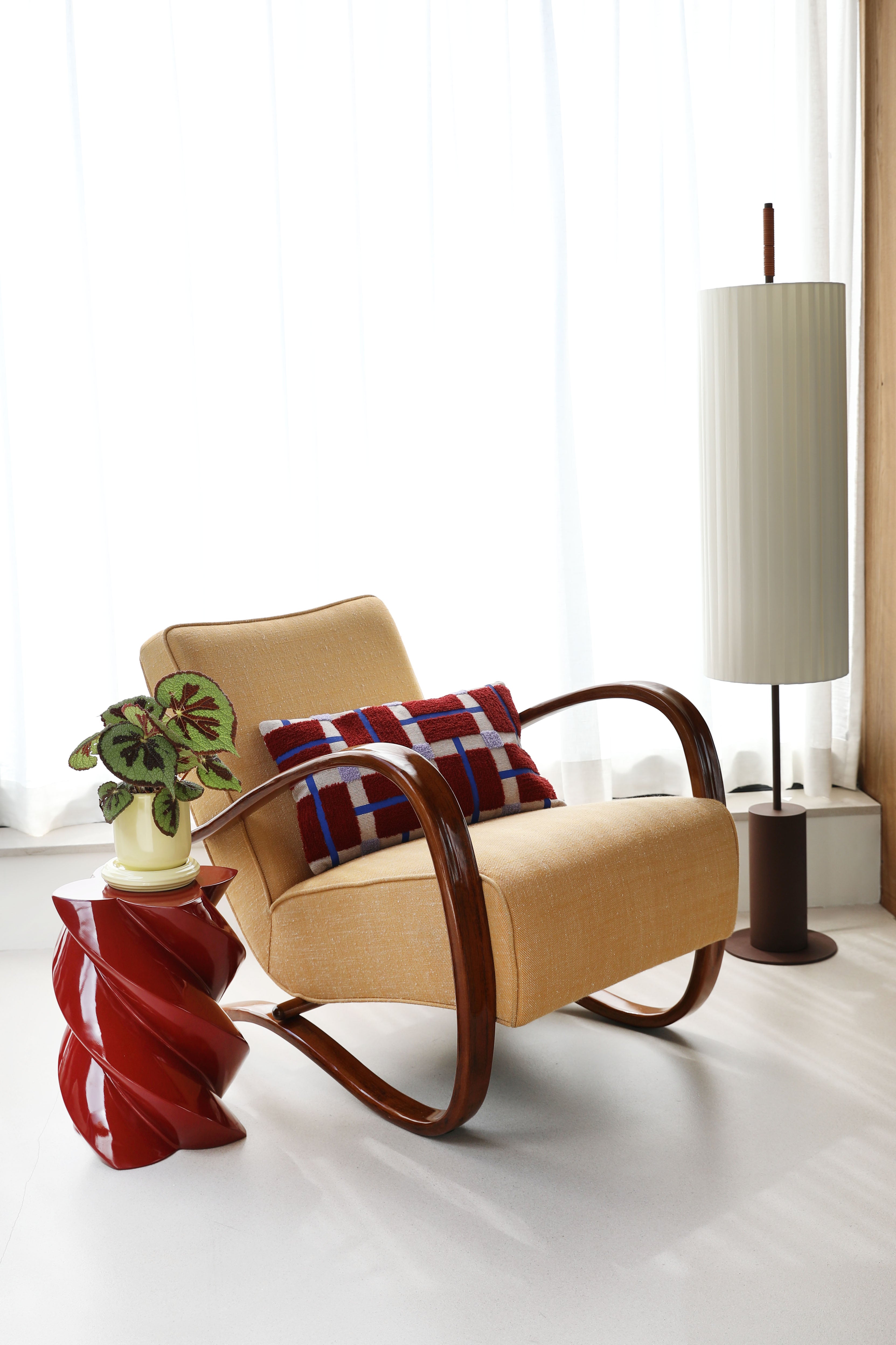 Bocný stolík MARSHMALLOW burgundový