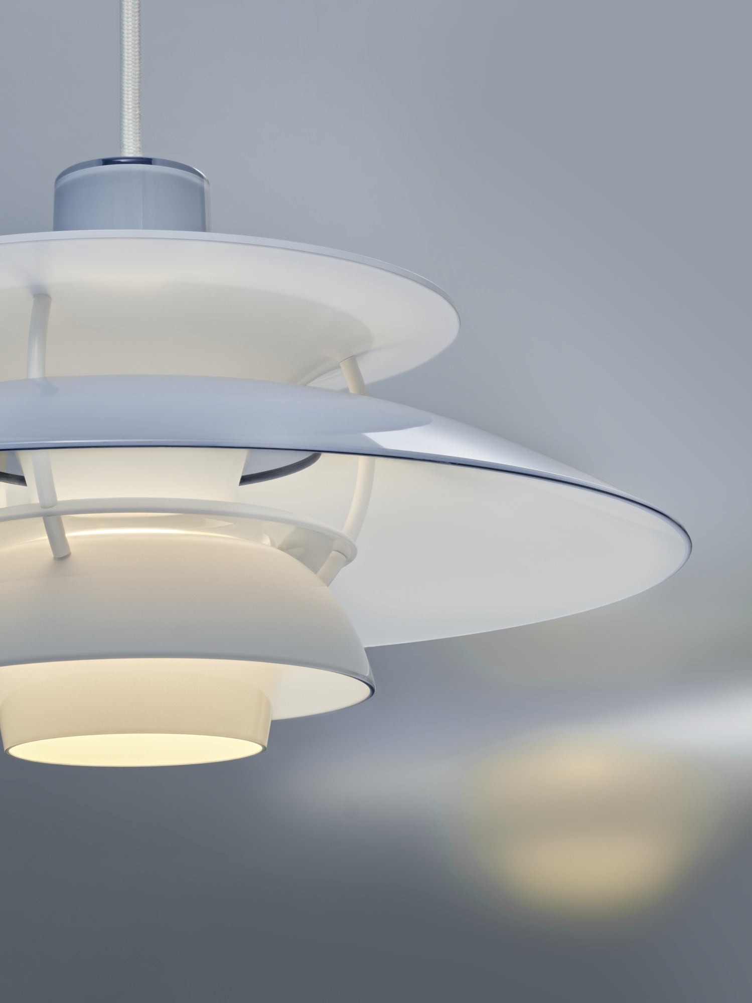 Lampa wisząca PH 5 OPAL błękitny