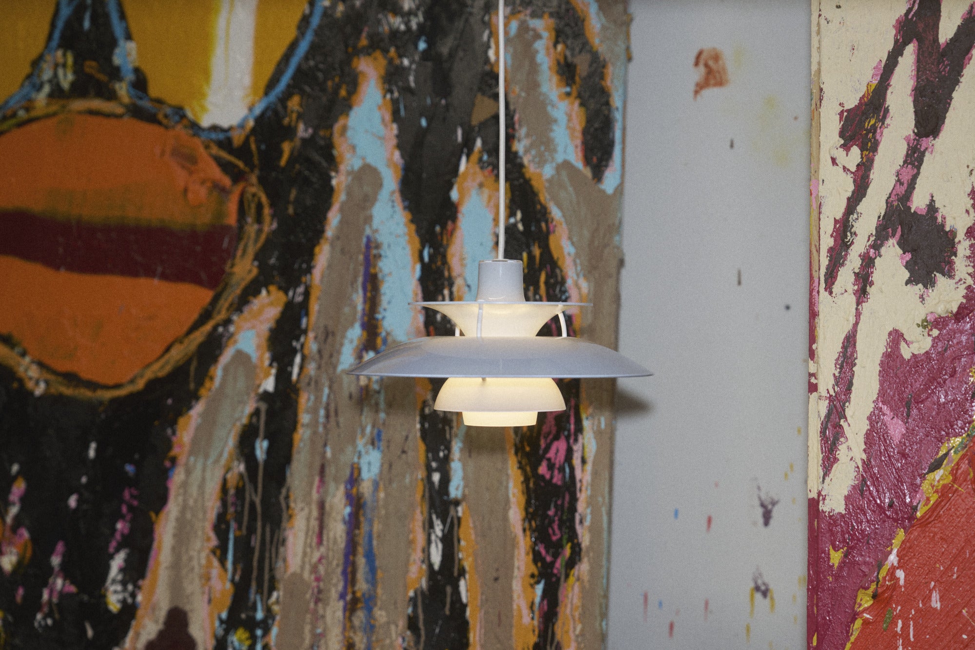 Lampa wisząca PH 5 OPAL błękitny