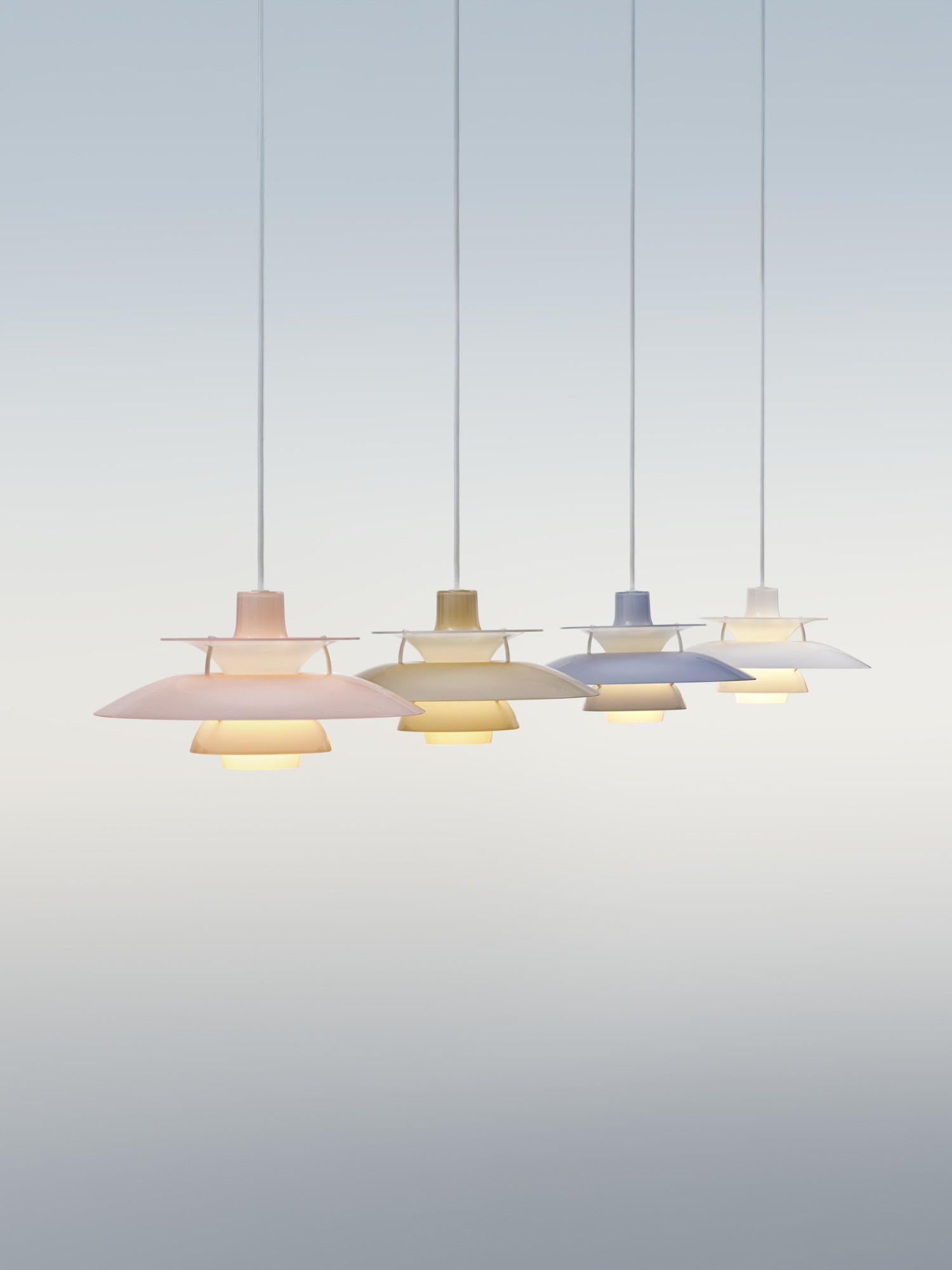 Lampa wisząca PH 5 OPAL błękitny