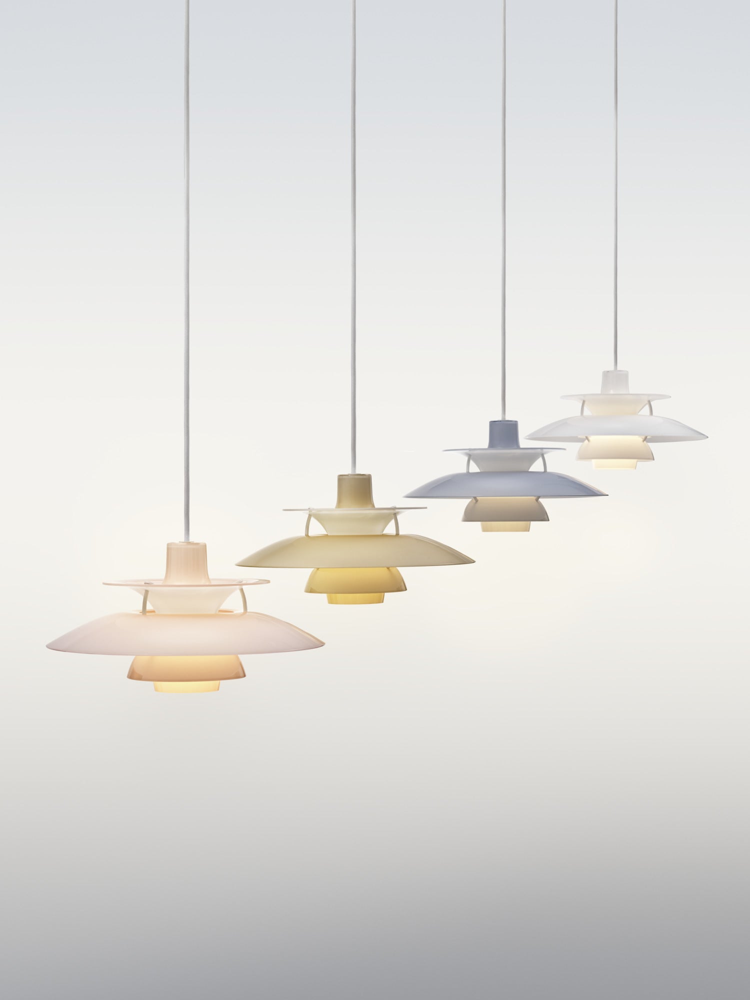 Lampa wisząca PH 5 OPAL błękitny