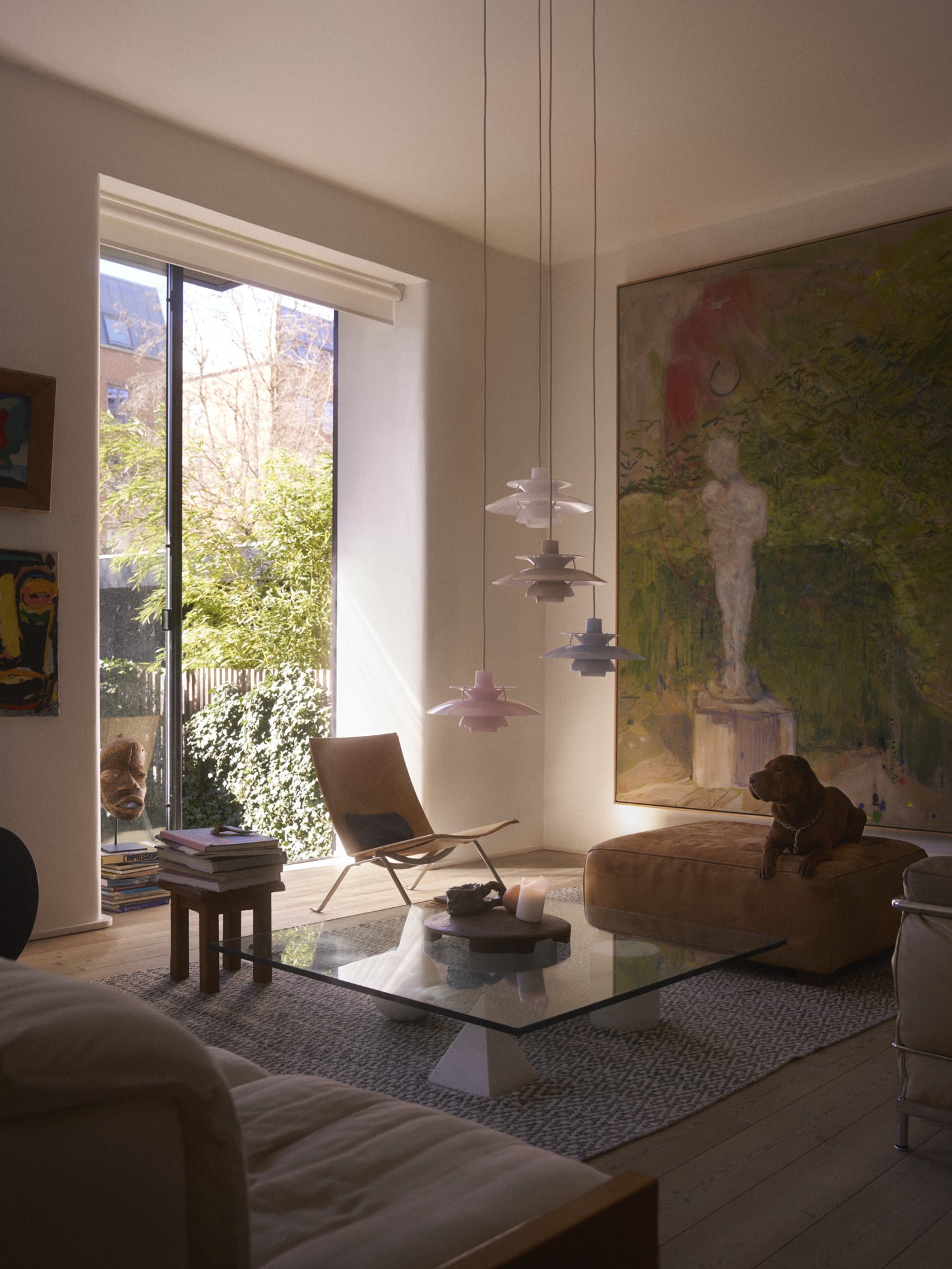 Závesná lampa PH 5 OPAL svetloružová