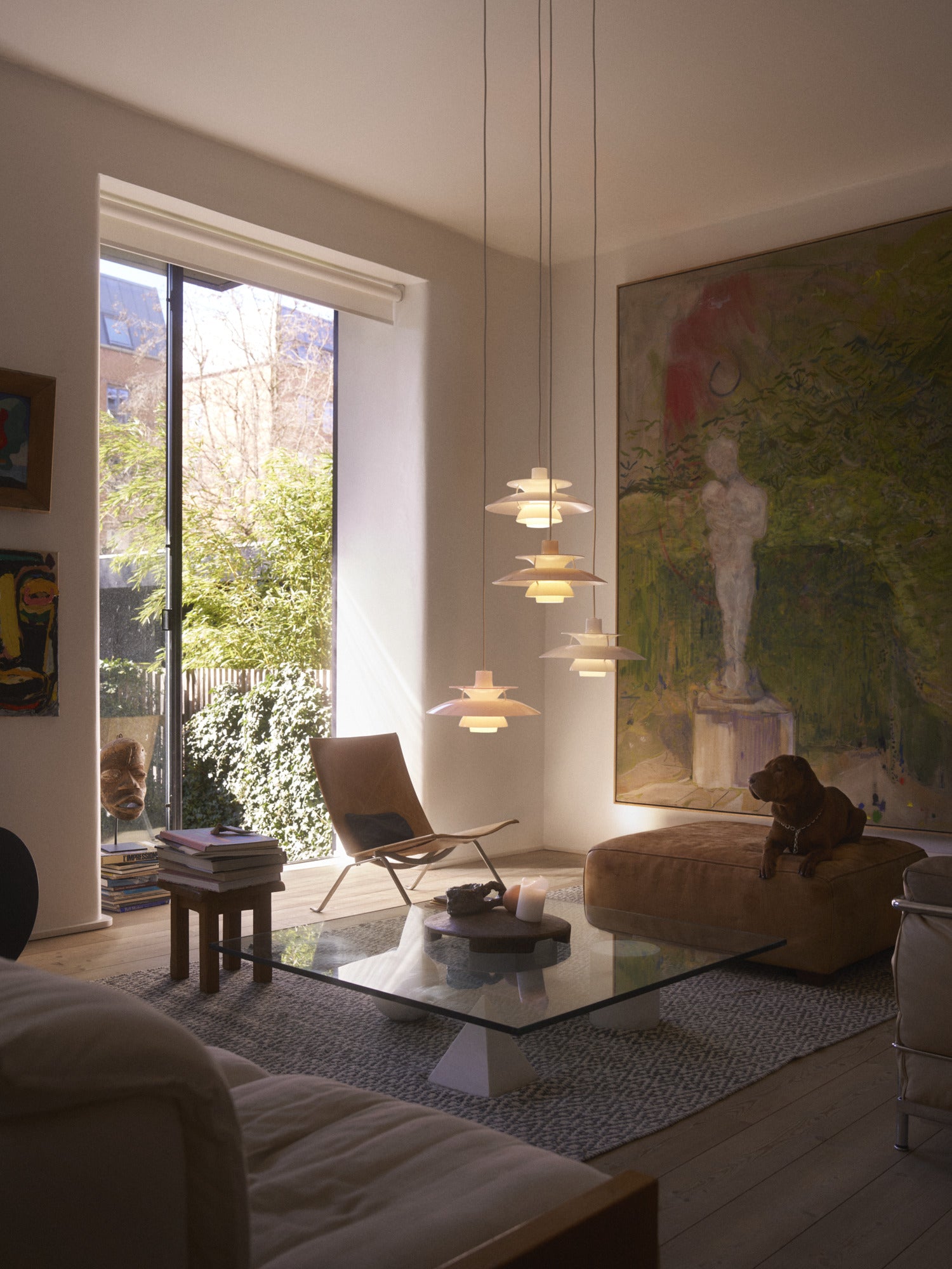 Závesná lampa PH 5 OPAL svetloružová