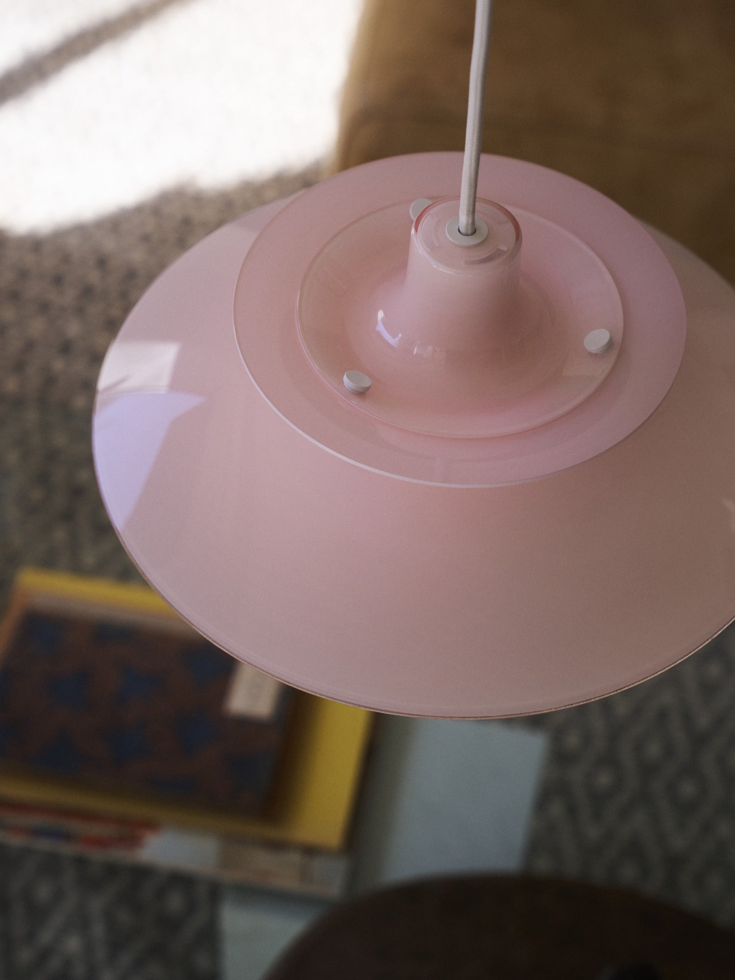 Závesná lampa PH 5 OPAL svetloružová