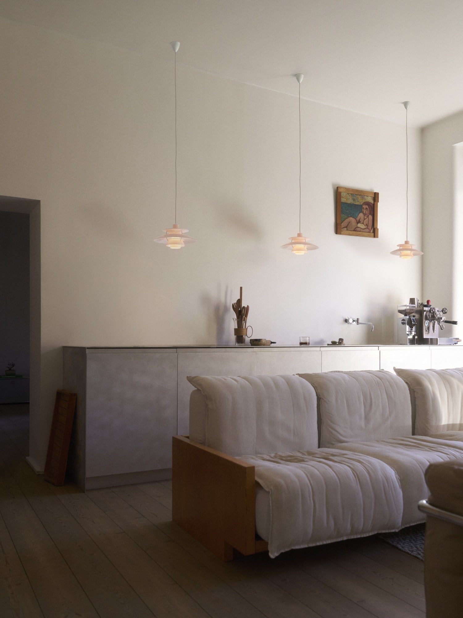 Závesná lampa PH 5 OPAL svetloružová