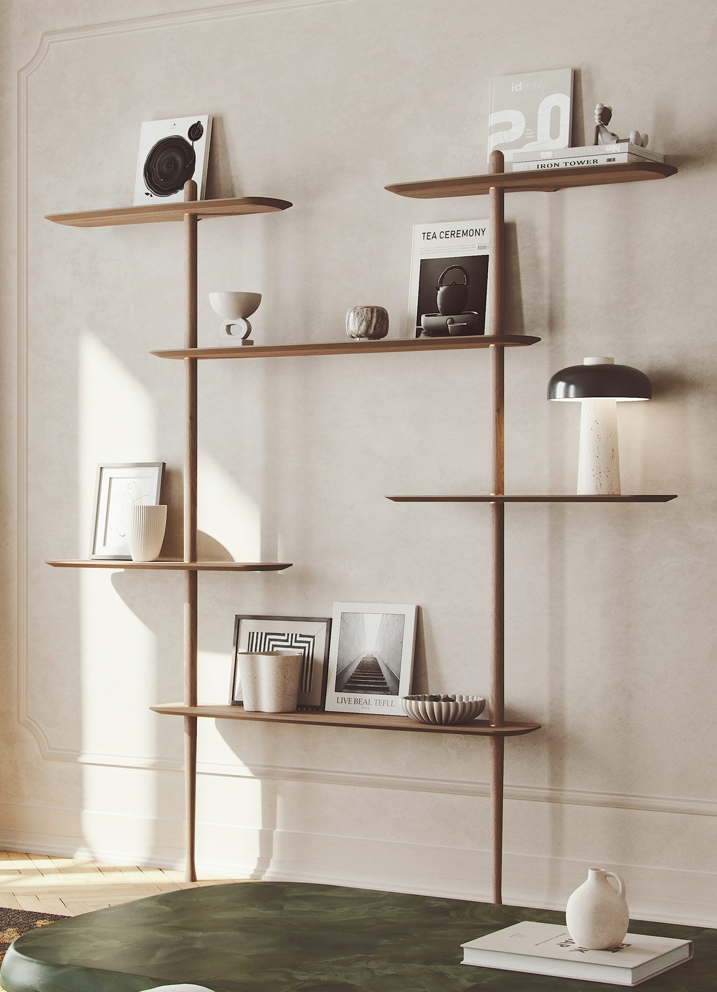 Nástenný regál AXIS 2 orechový dyha