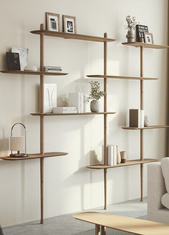 Nástenný regál AXIS 3 orechový dyha