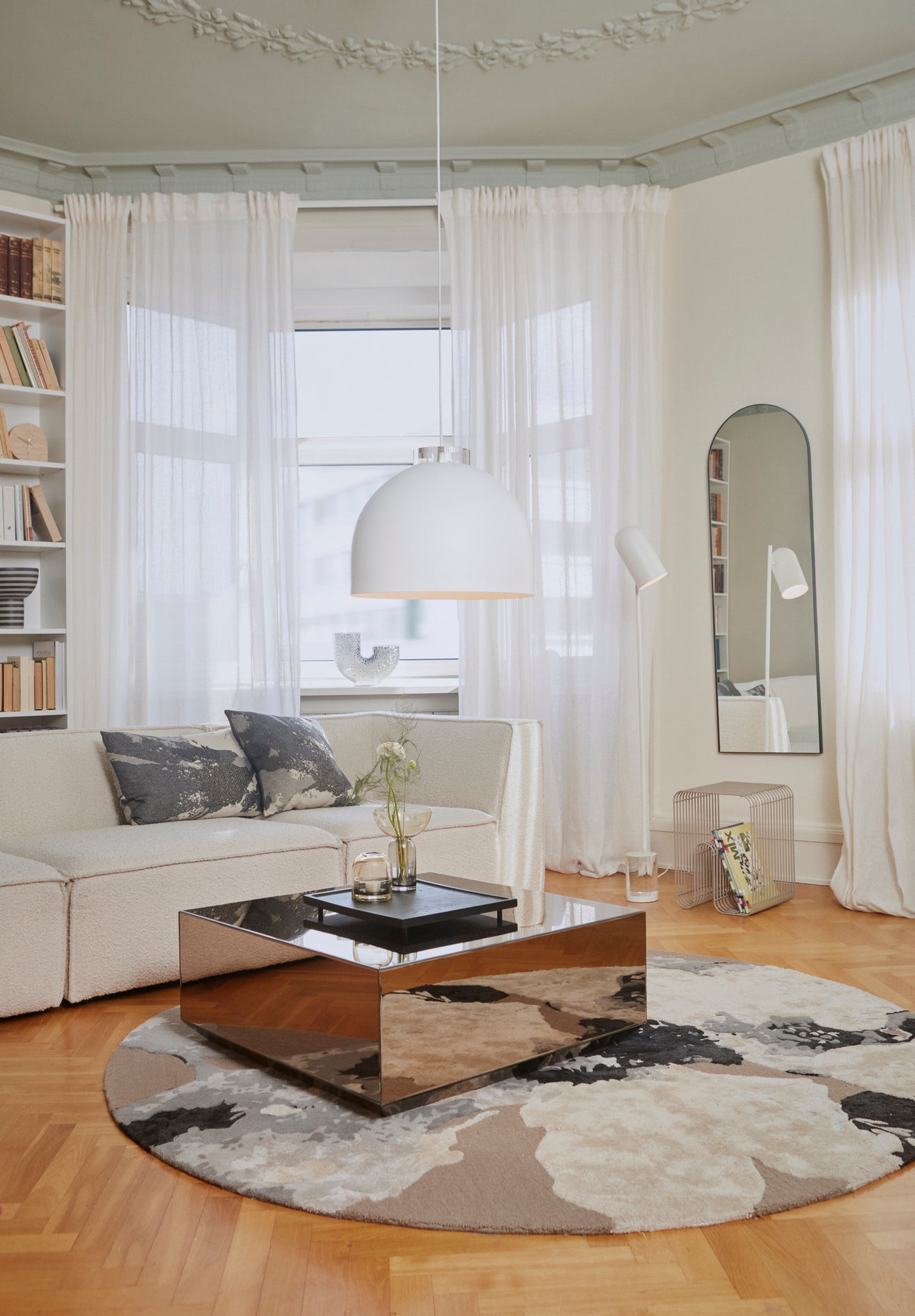 Závesná lampa LUCEO ROUND biela