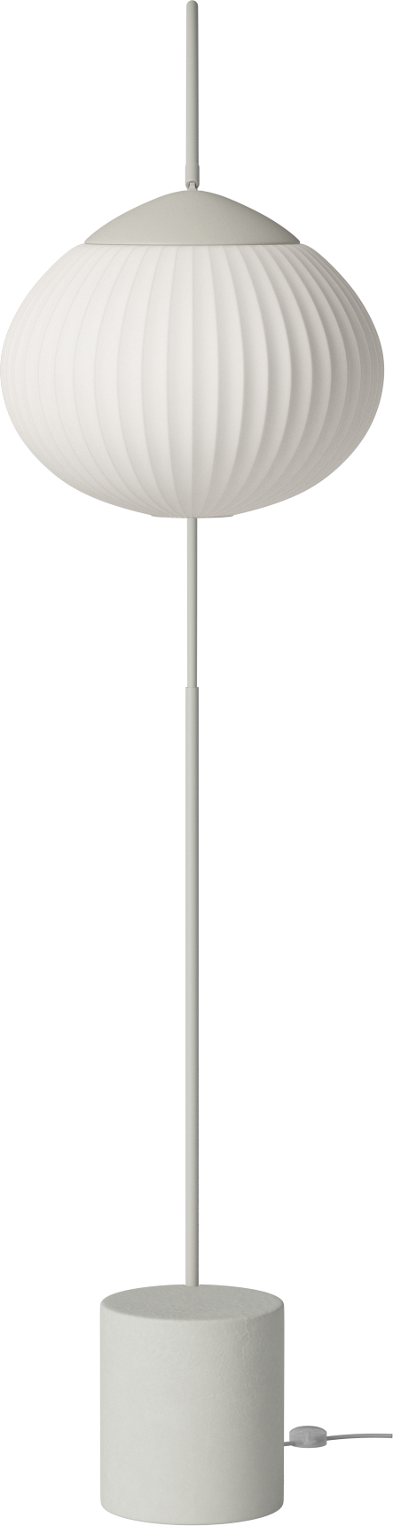 Acorn White floor lamp with gray concrete base