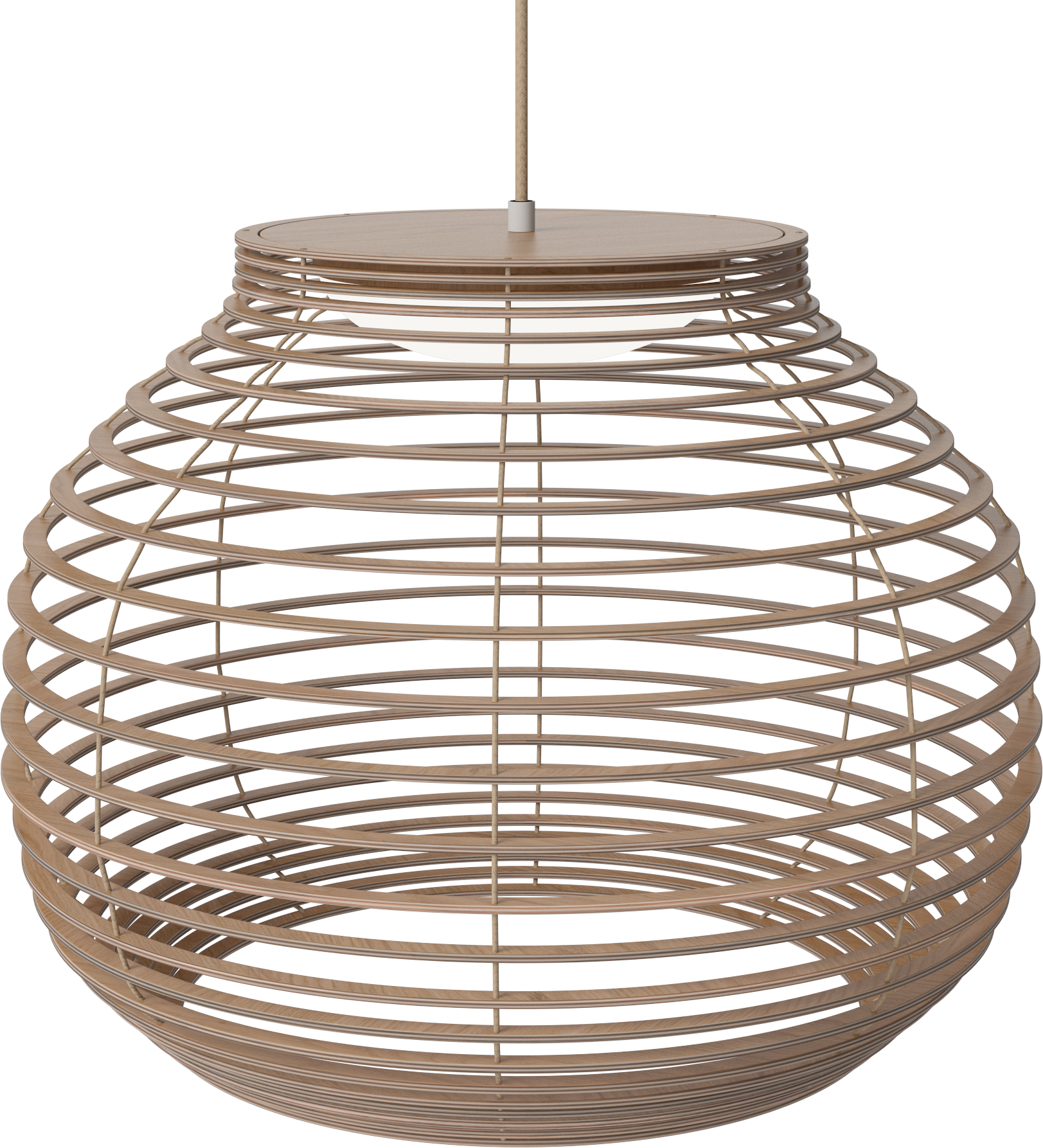 Závesná lampa ANELLI dubový dyha