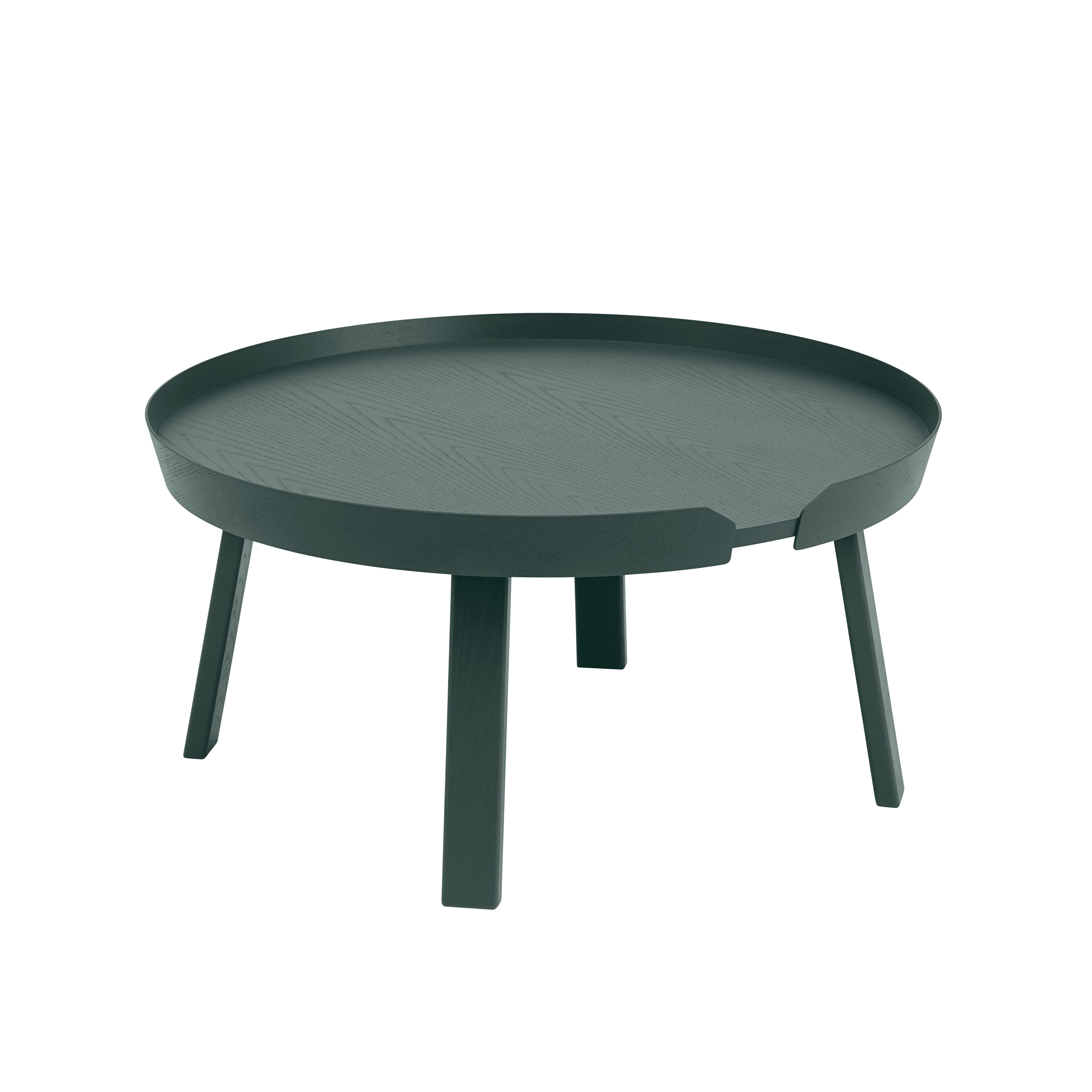 ROUND coffee table dark green