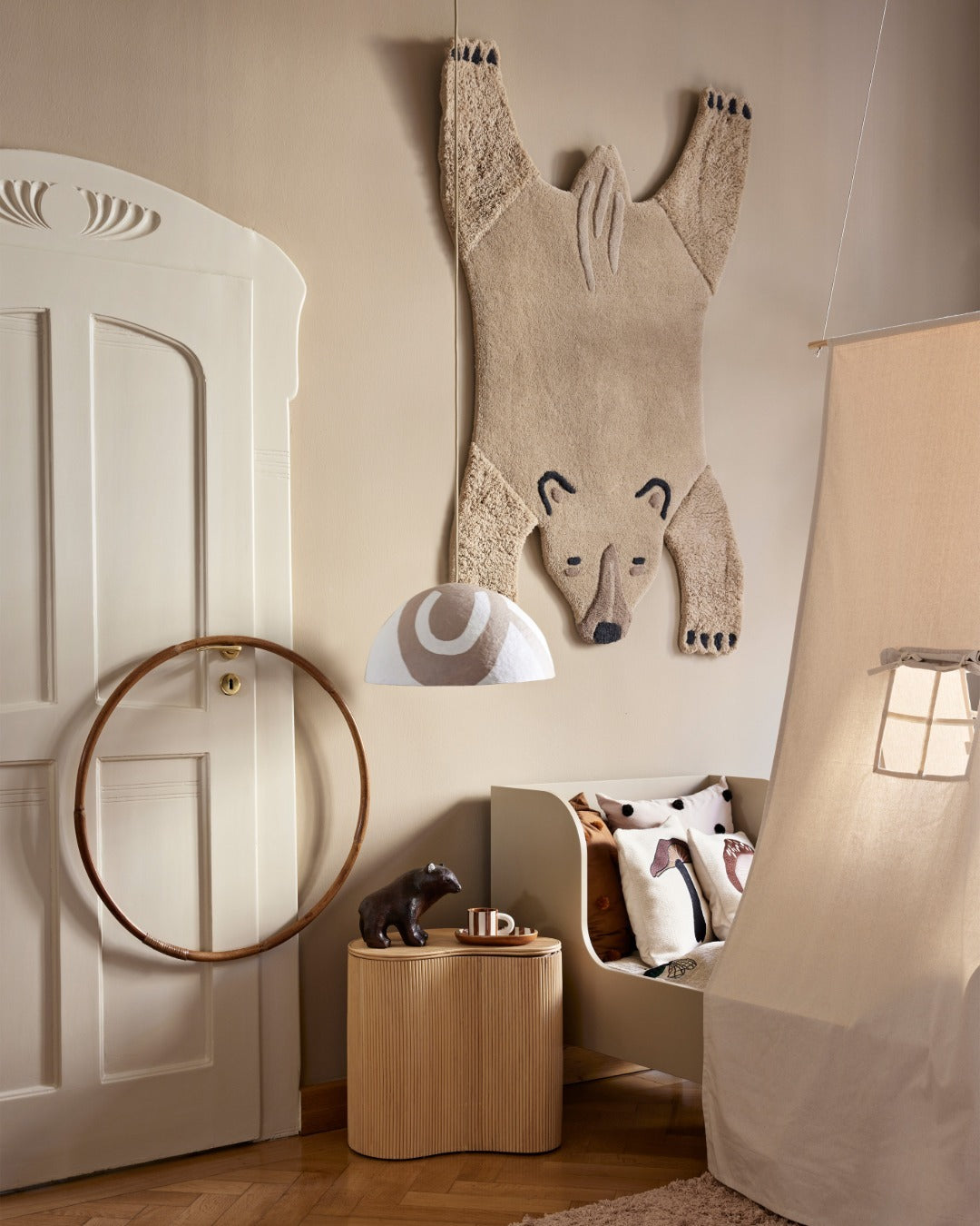 Decorative rug POLAR BEAR beige