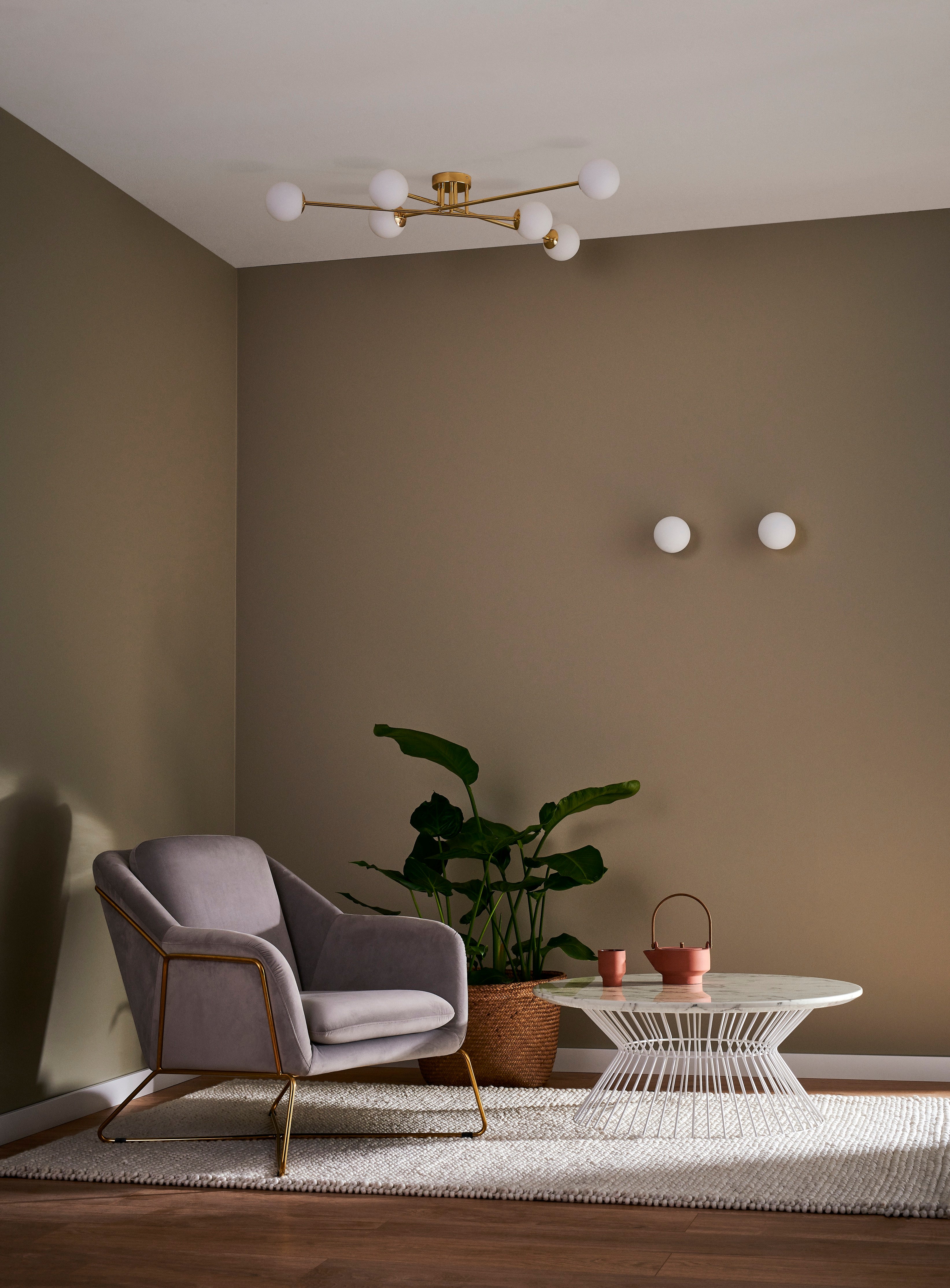 Stropná lampa ASTRA 6 chróm