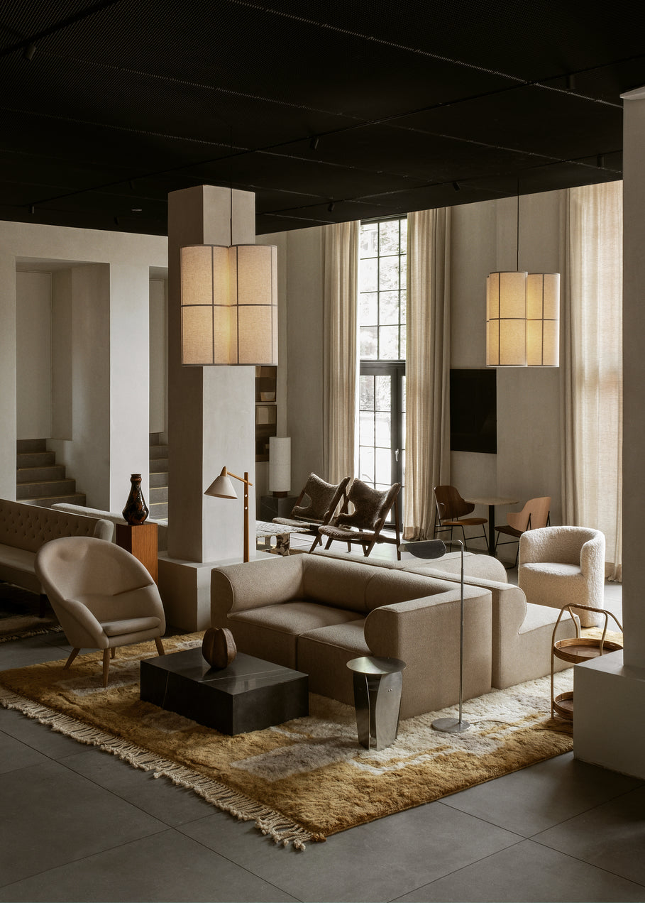 ODA Armchair Red with Oak Base