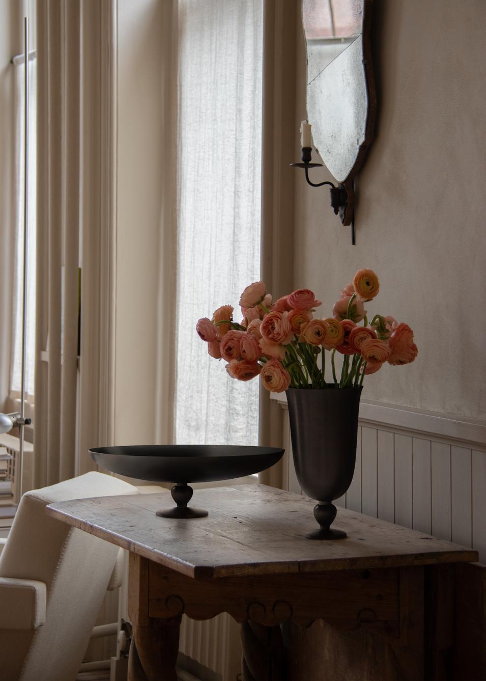 Váza PAVOT hnedé hliník