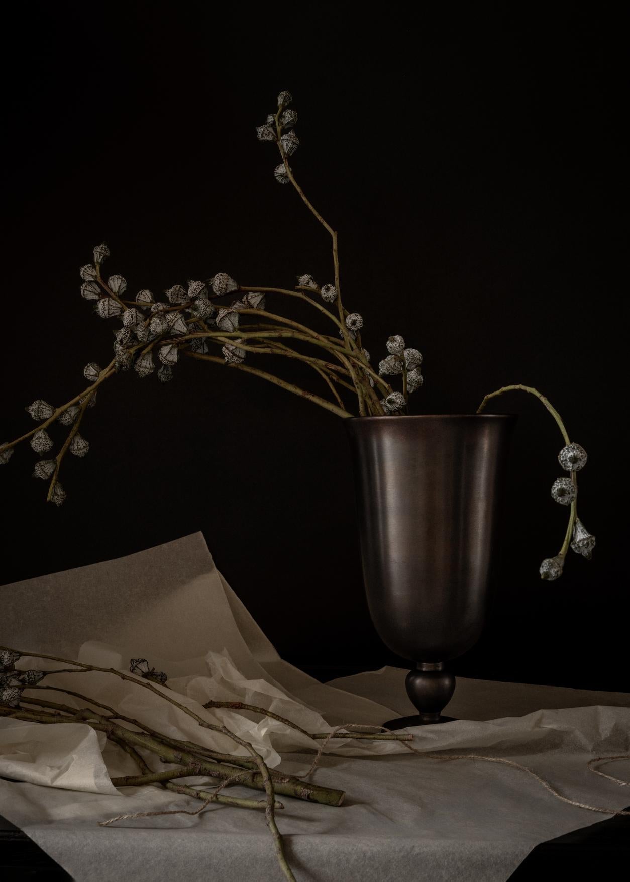 Váza PAVOT hnedé hliník