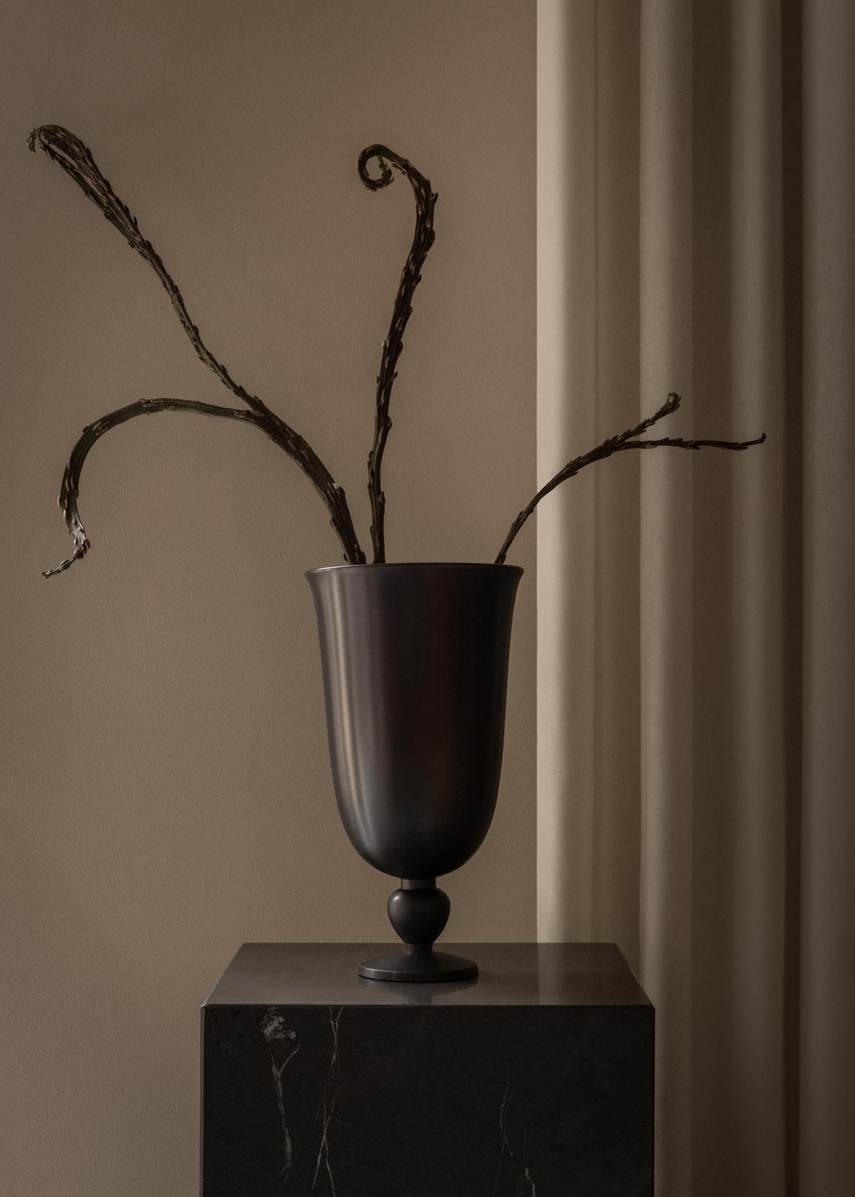 Váza PAVOT hnedé hliník