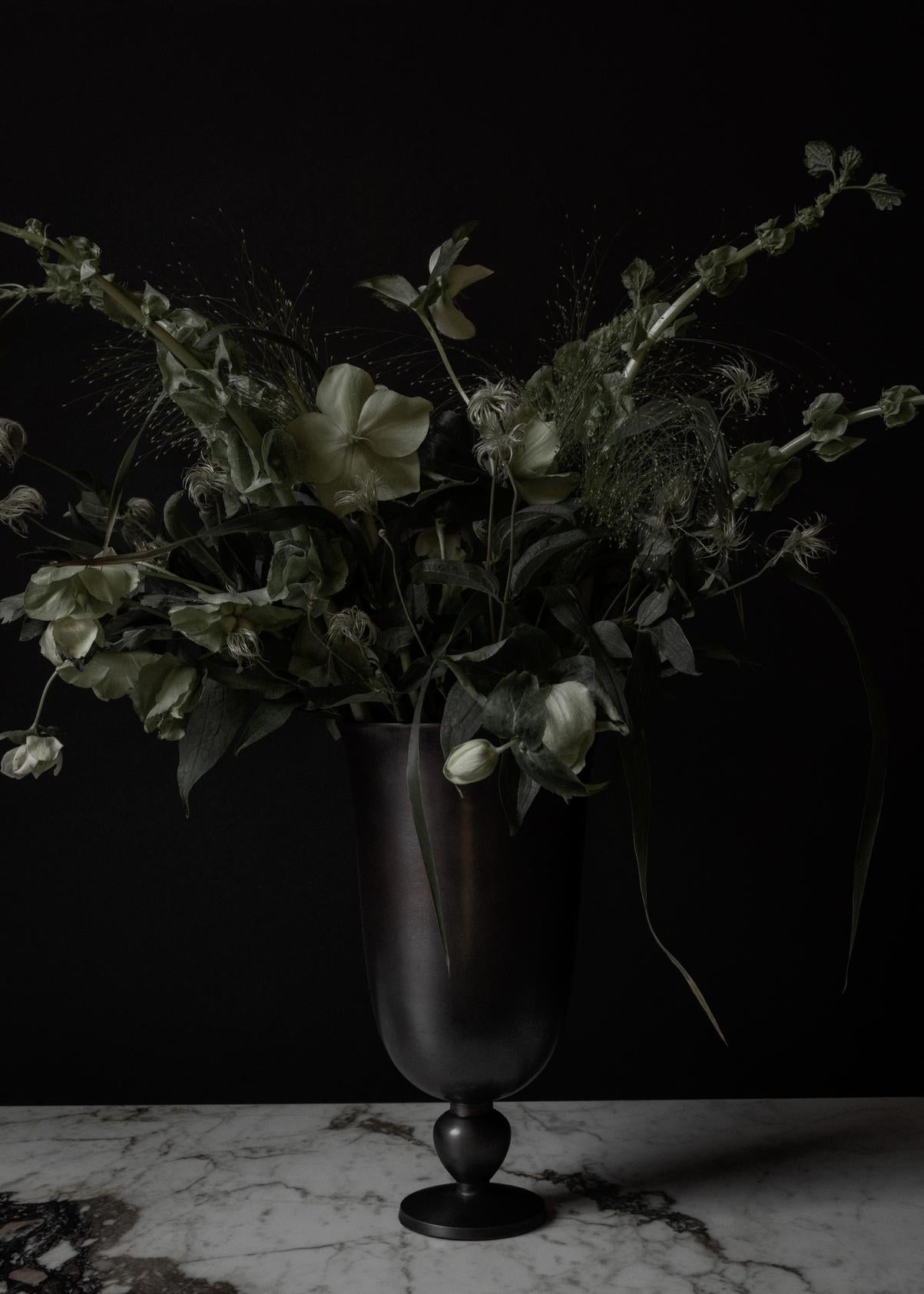 Váza PAVOT hnedé hliník