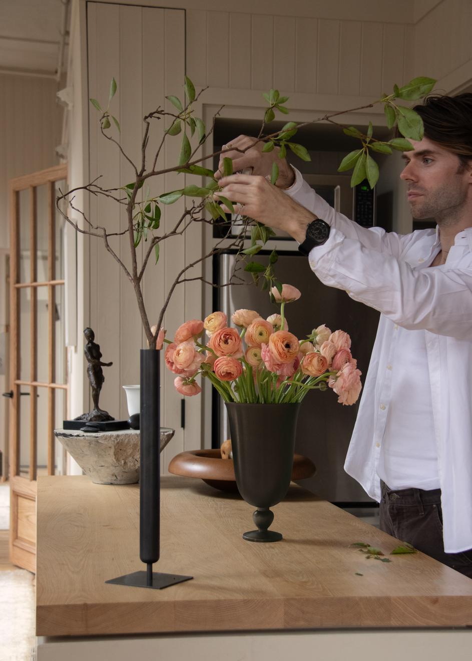 Váza PAVOT hnedé hliník