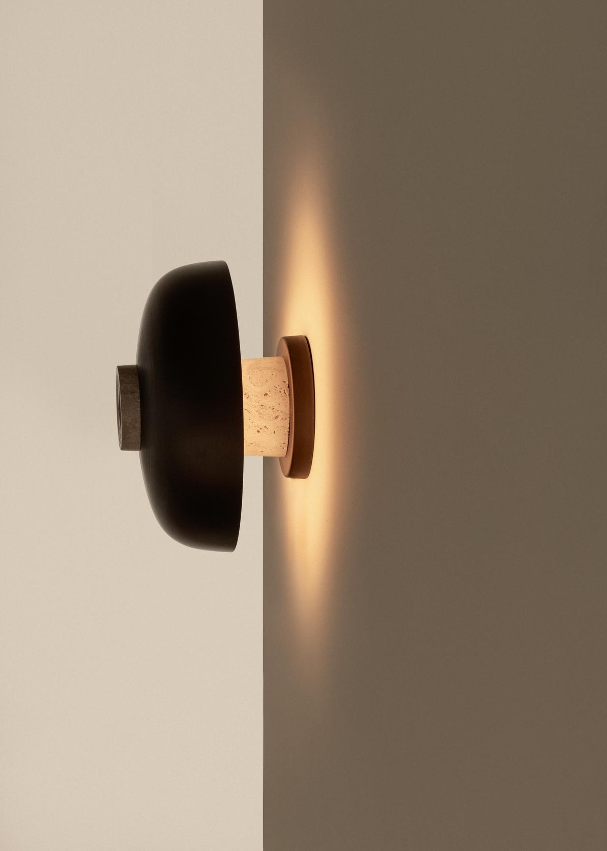 REVERSE wall lamp brown aluminum