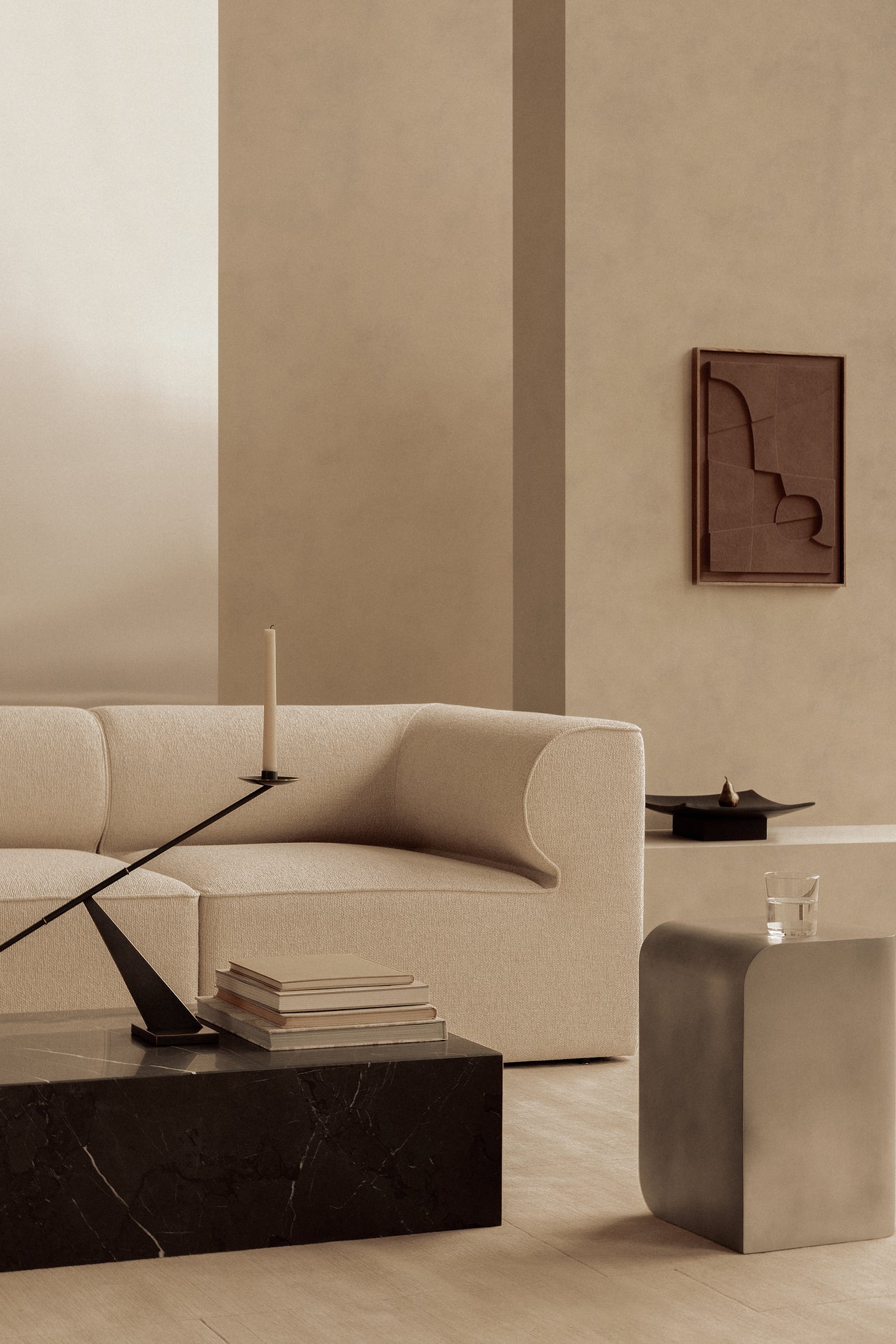 EAVE Modular Sofa - Right Corner Module in Cream