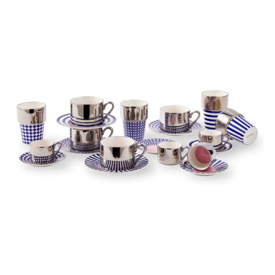 AUNTY dark blue mug set