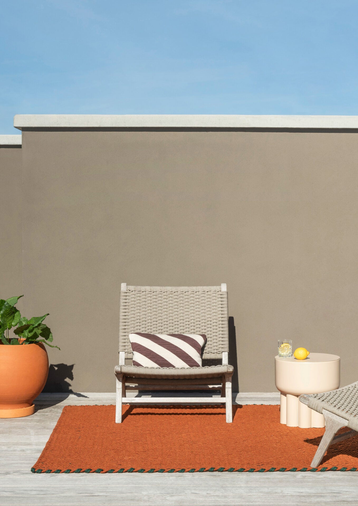 Záhradný koberec LACE oranžovo-zelený