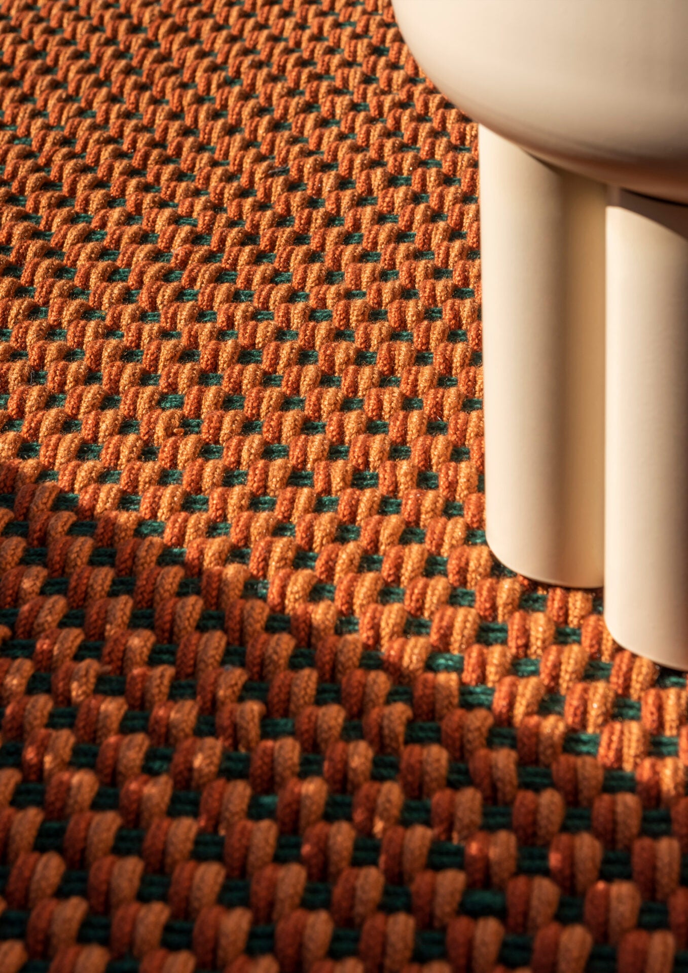 Záhradný koberec LACE oranžovo-zelený