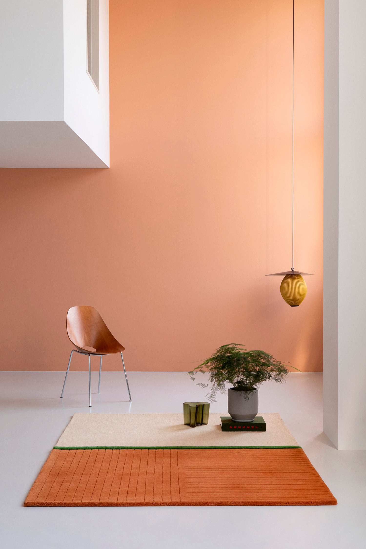 Dywan DECOR RHYTHM pomarańczowy z beżowym i zielonym