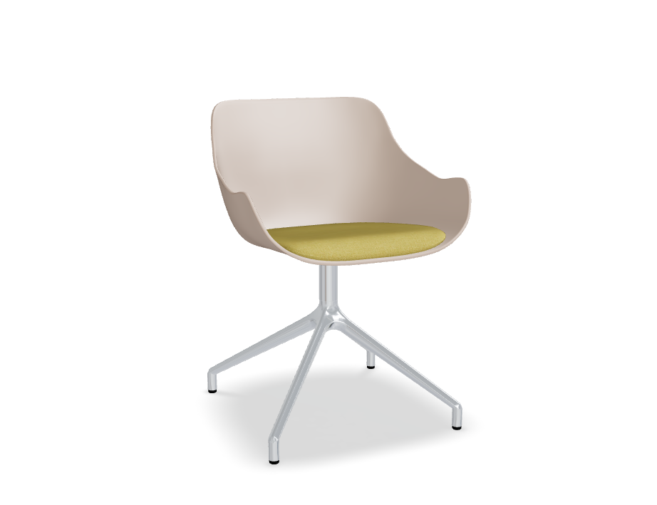 Swivel chair Baltic remix polished aluminum