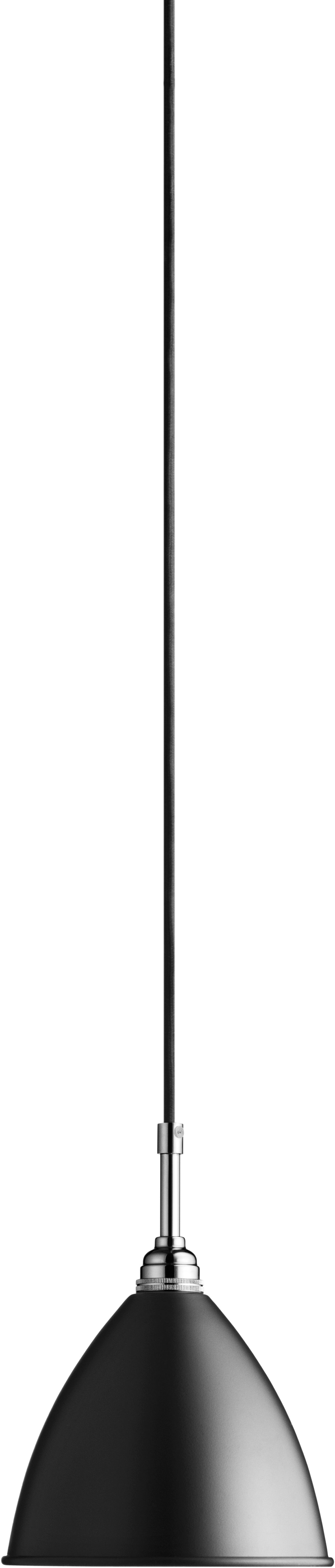 Závesná lampa BESTLITE BL9 chróm s čiernym tienidlo