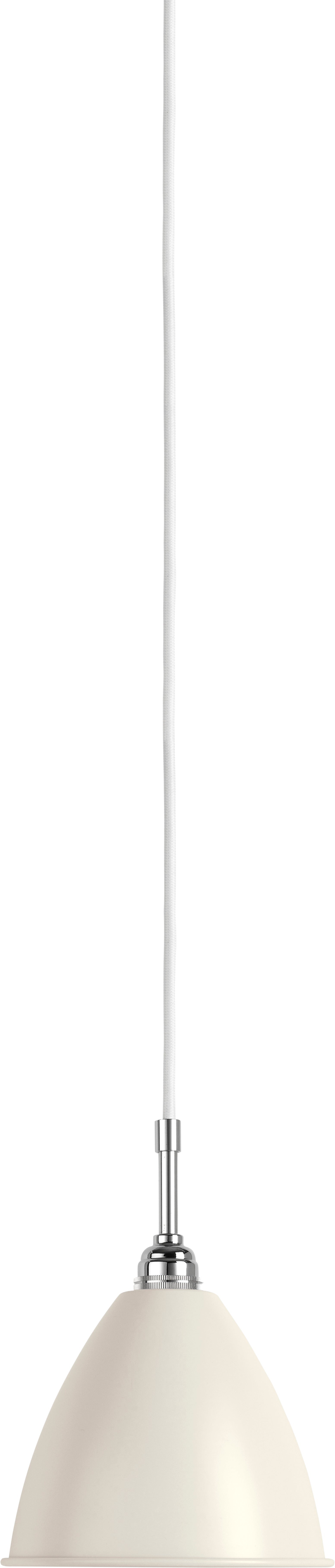 BESTLITE BL9 Chrome Pendant Lamp with Cream Shade