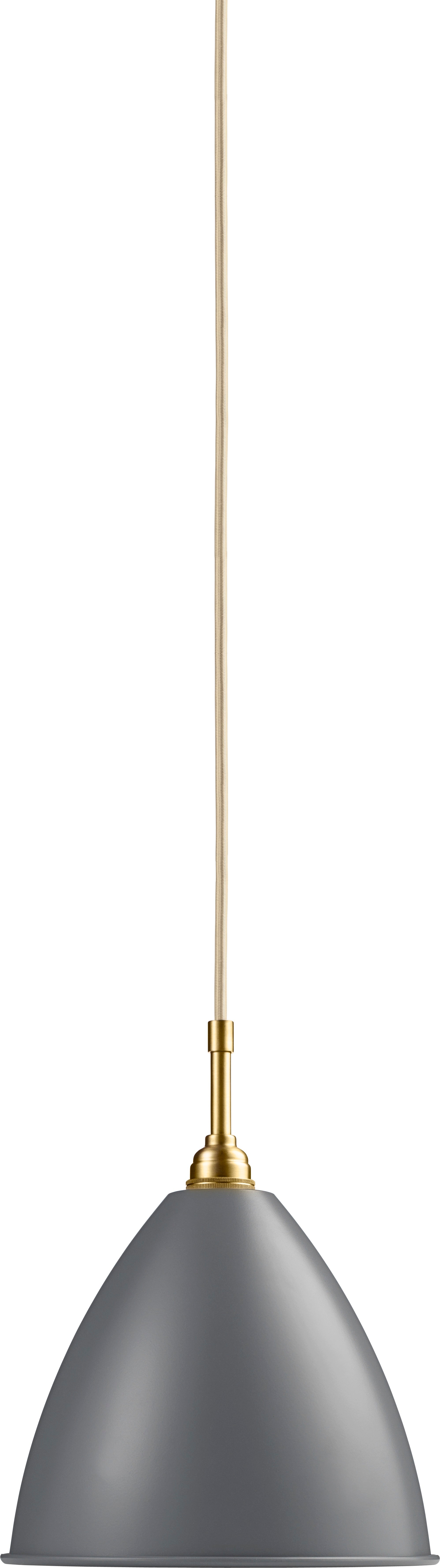 Závesná lampa BESTLITE BL9 mosadz s šedým tienidlo