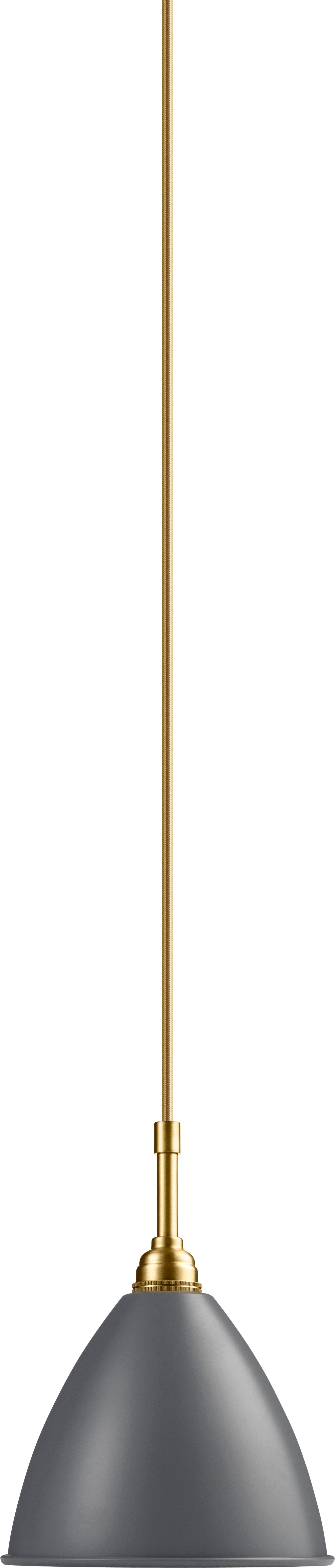 Závesná lampa BESTLITE BL9 mosadz s šedým tienidlo