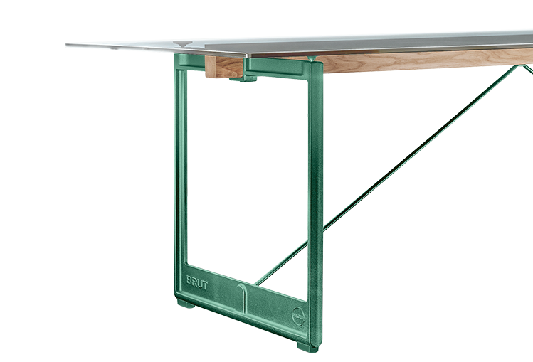 Stôl BRUT tyrkysová základňa