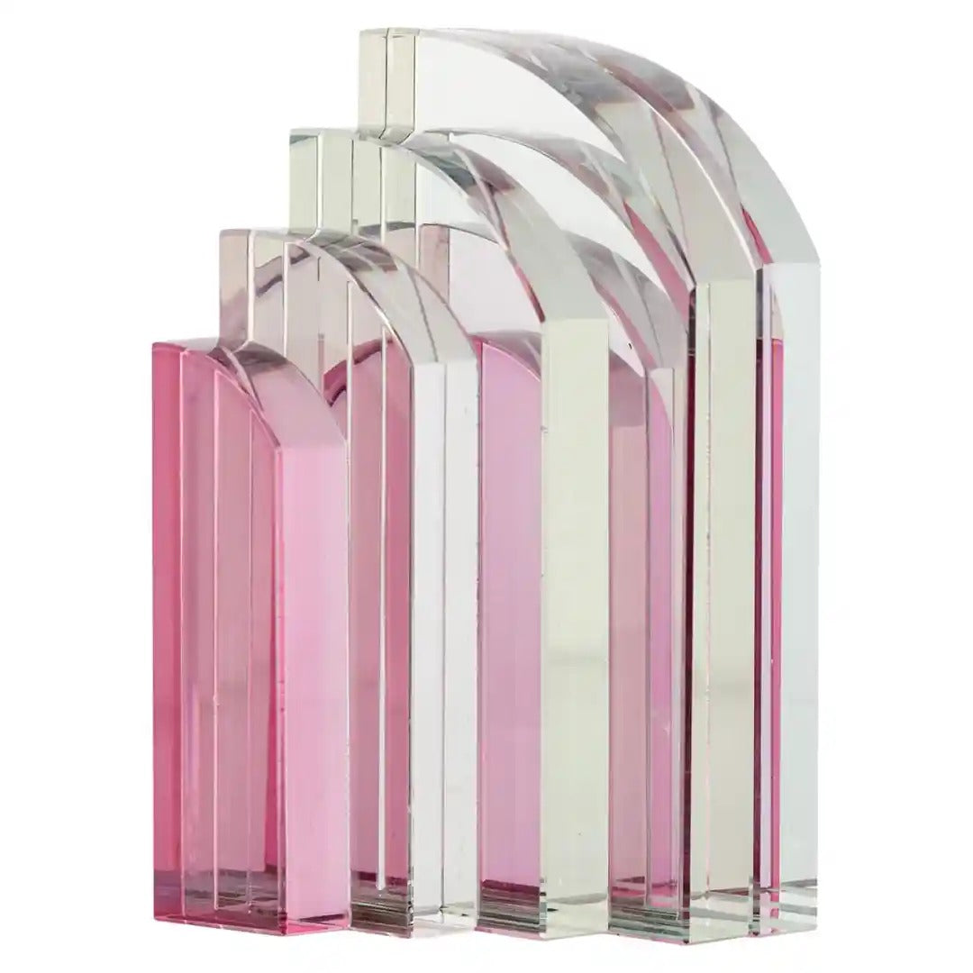 ALISSIA Bookend Pink Glass