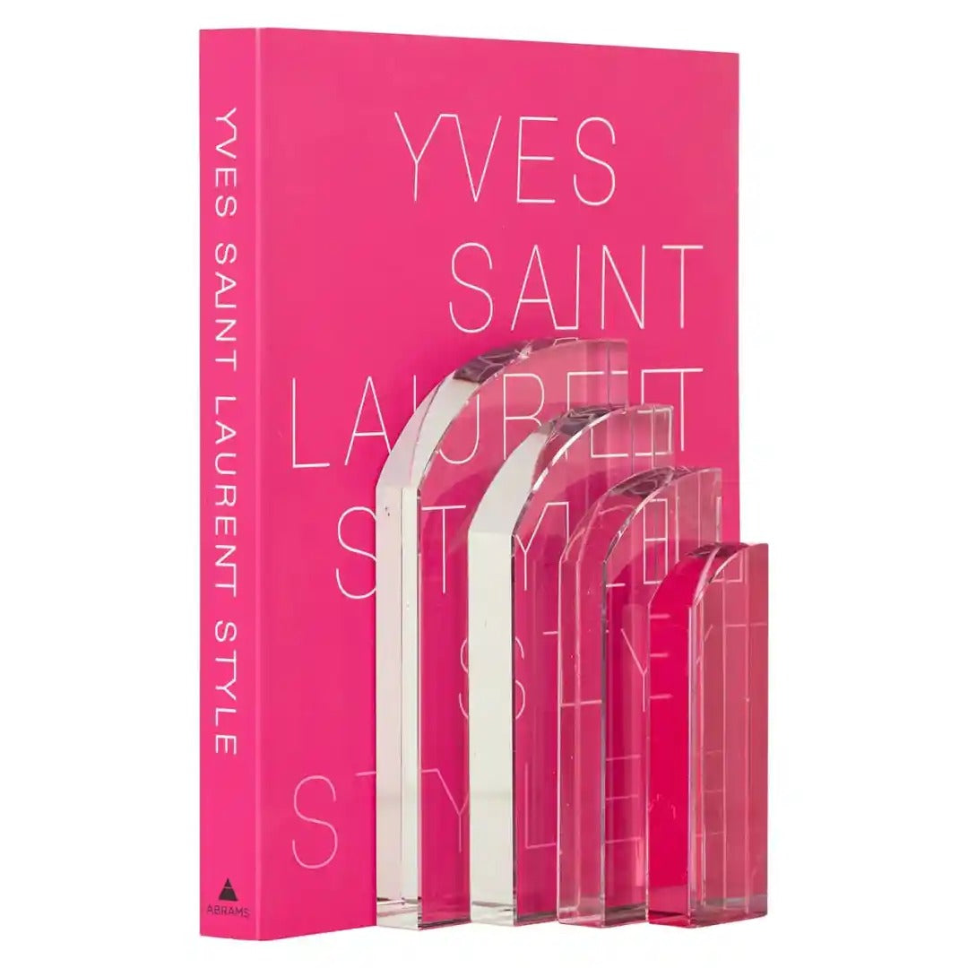 ALISSIA Bookend Pink Glass