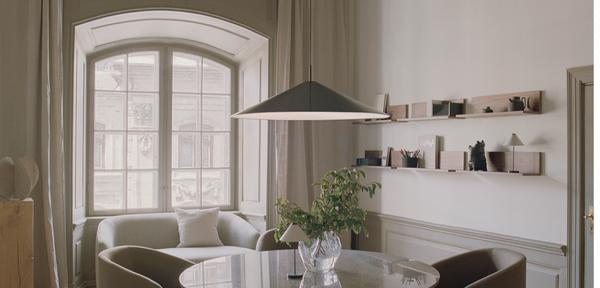 Závesná lampa BROLLY čierna