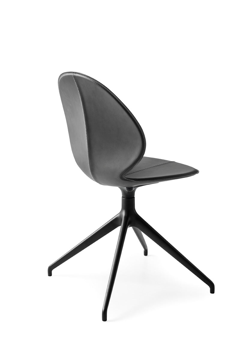 BASIL swivel chair gray leather