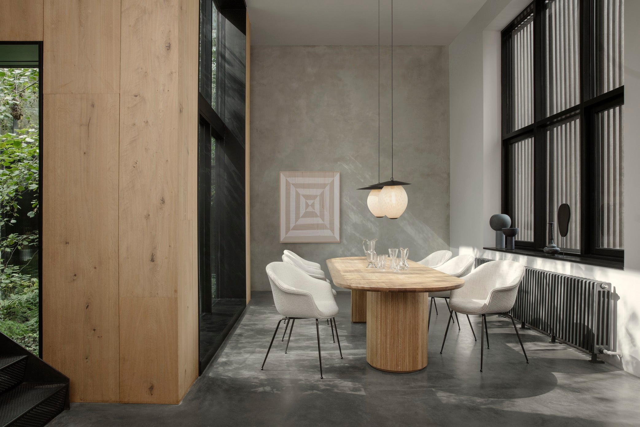 MOON lite table oak wood