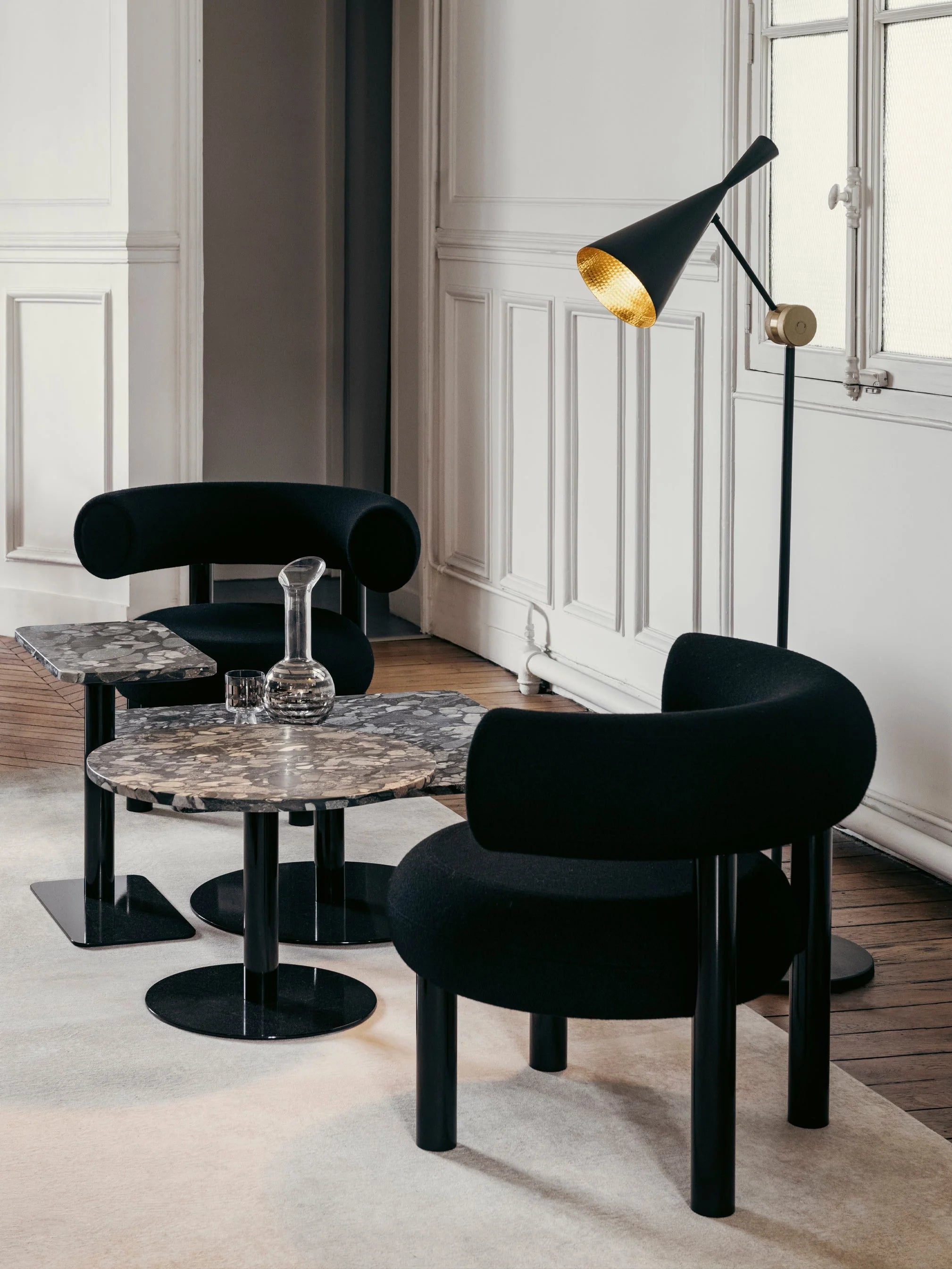 BEAT floor lamp black with copper