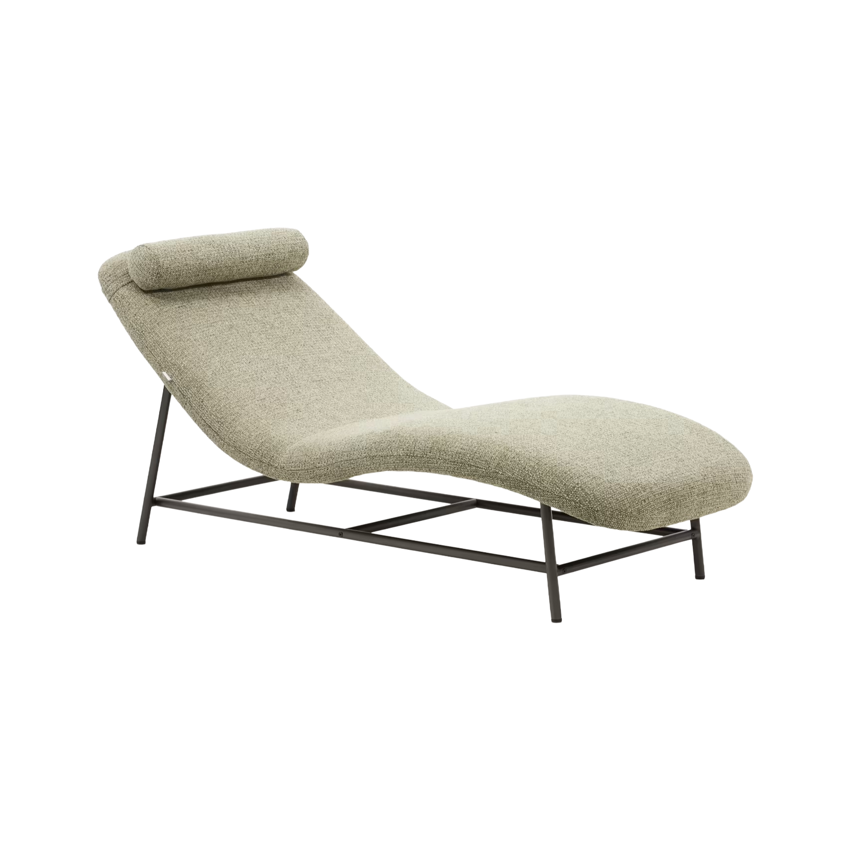 Szezlong OSLA jasne zelený s čiernym podstavcom