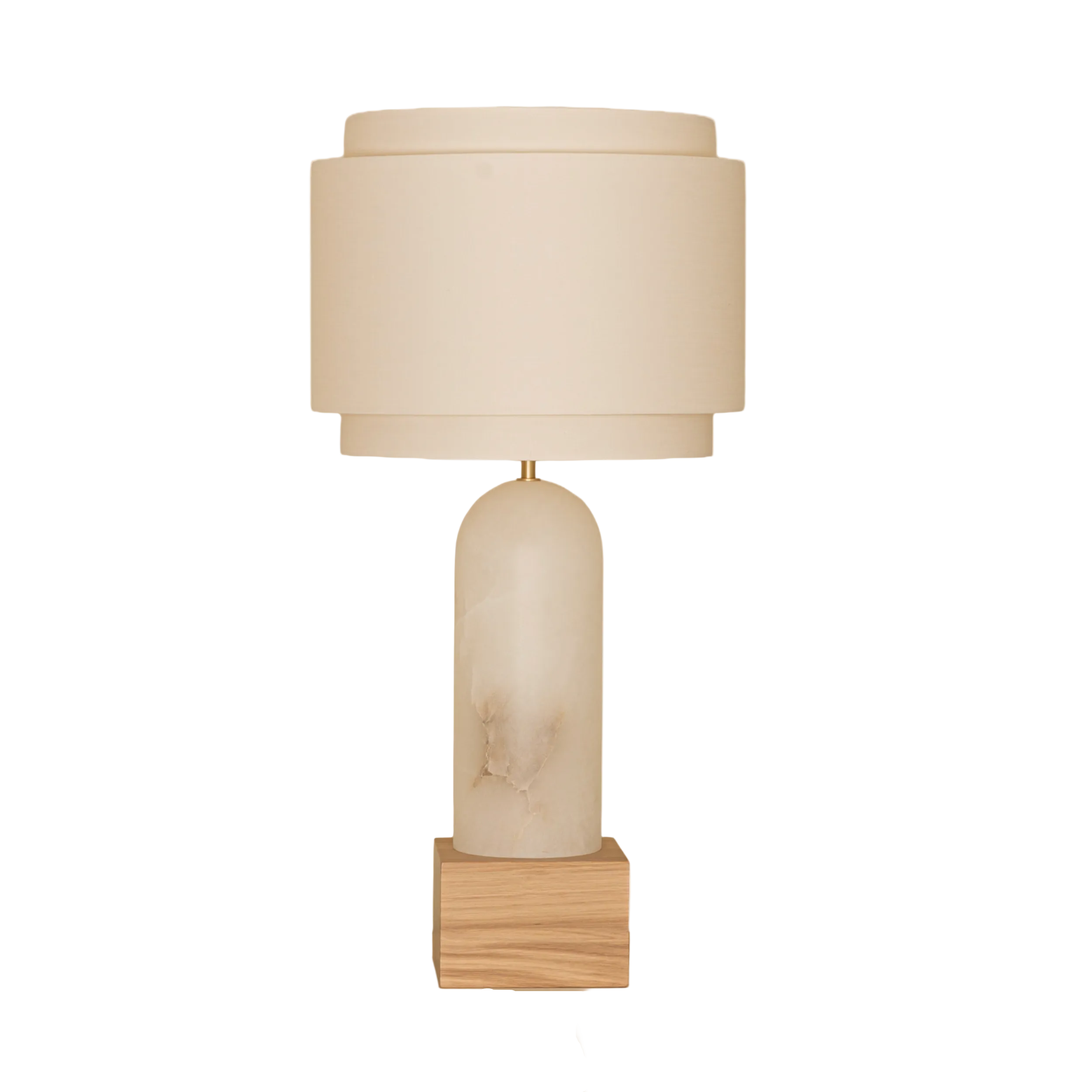 PURA KELO DOUBLE Table Lamp White Alabaster